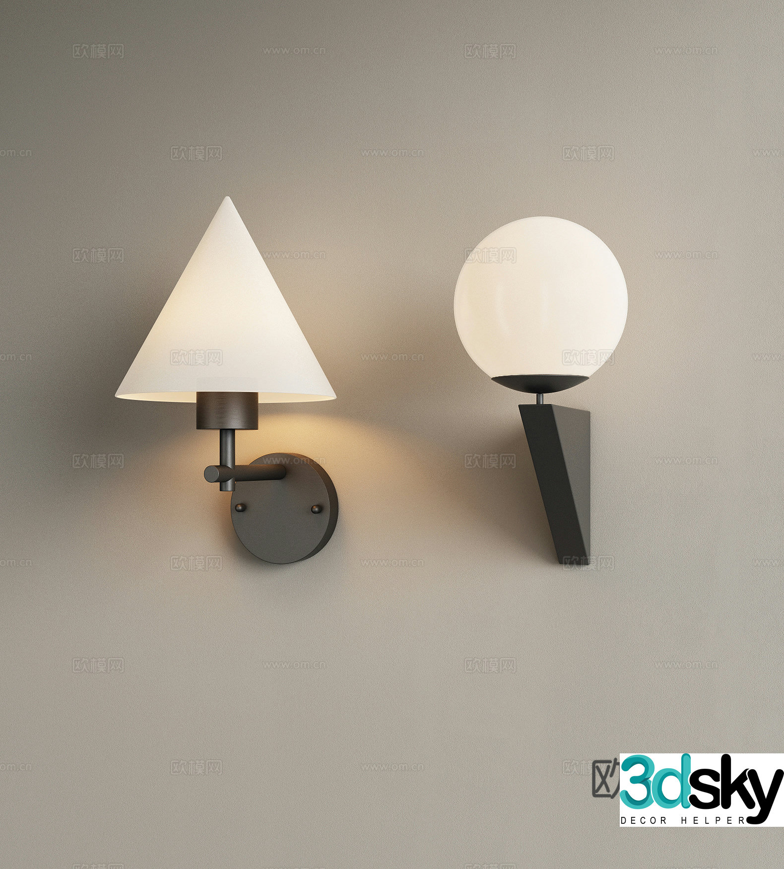 Modern metal wall lamp Bedside wall lamp front light mirror front light bedroom wall lamp living room wall lamp 3D model