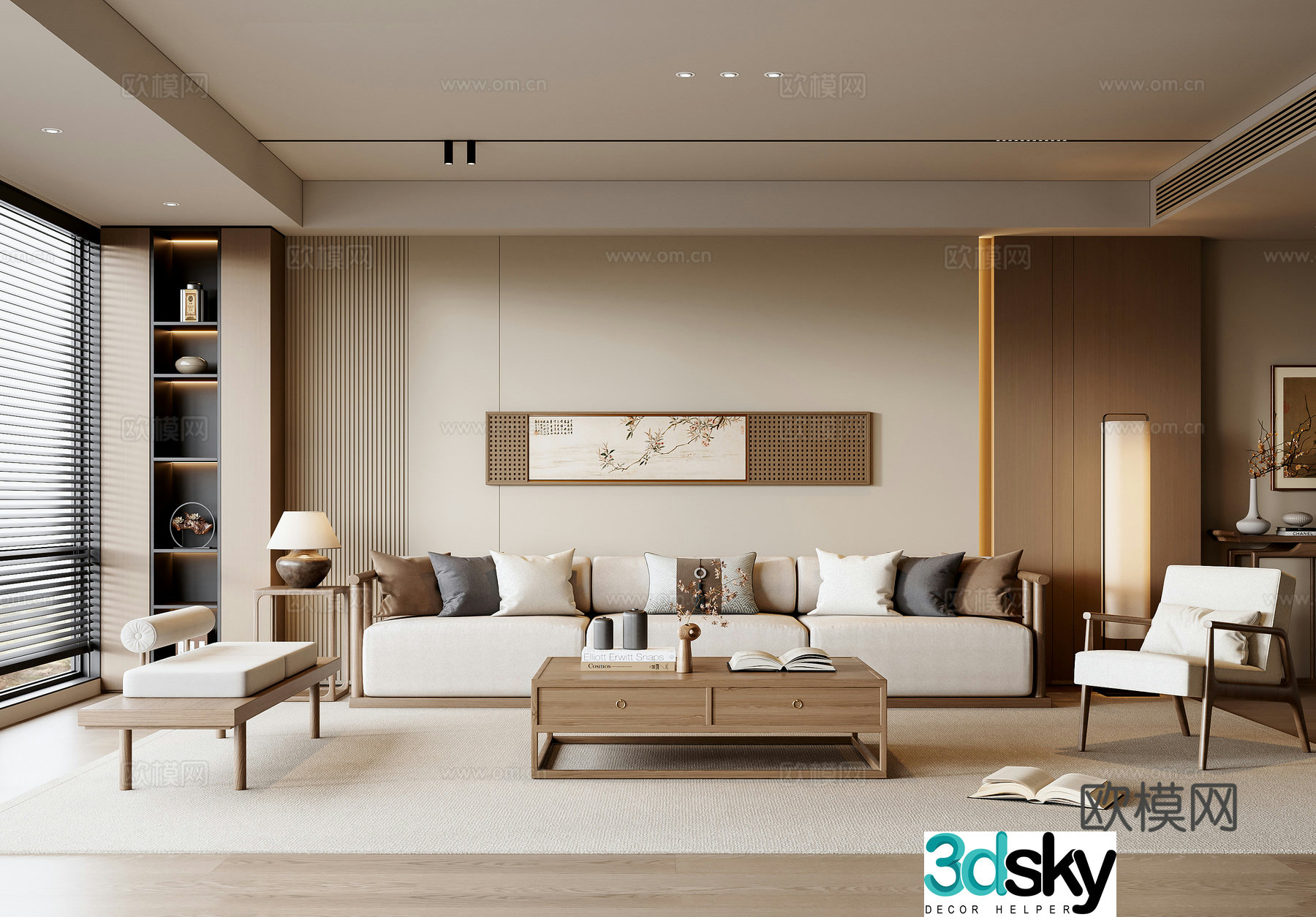 New Chinese living room 3D model