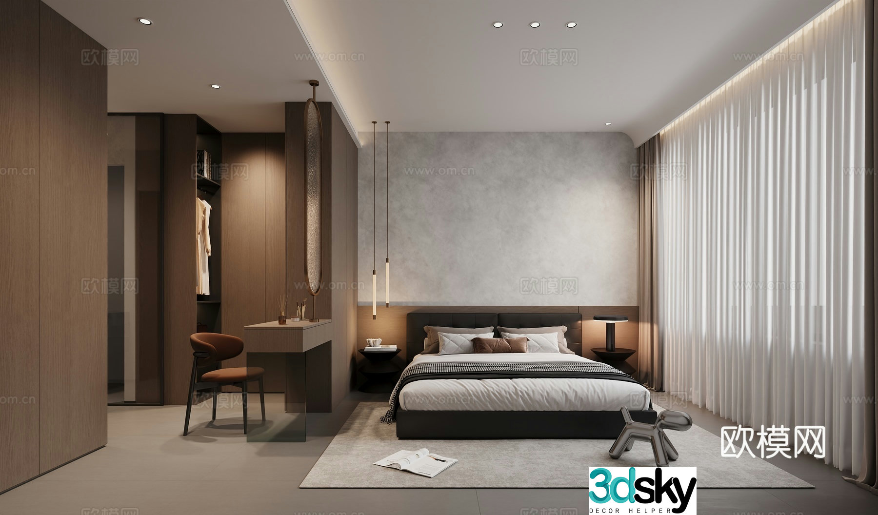 Modern bedroom 3d model