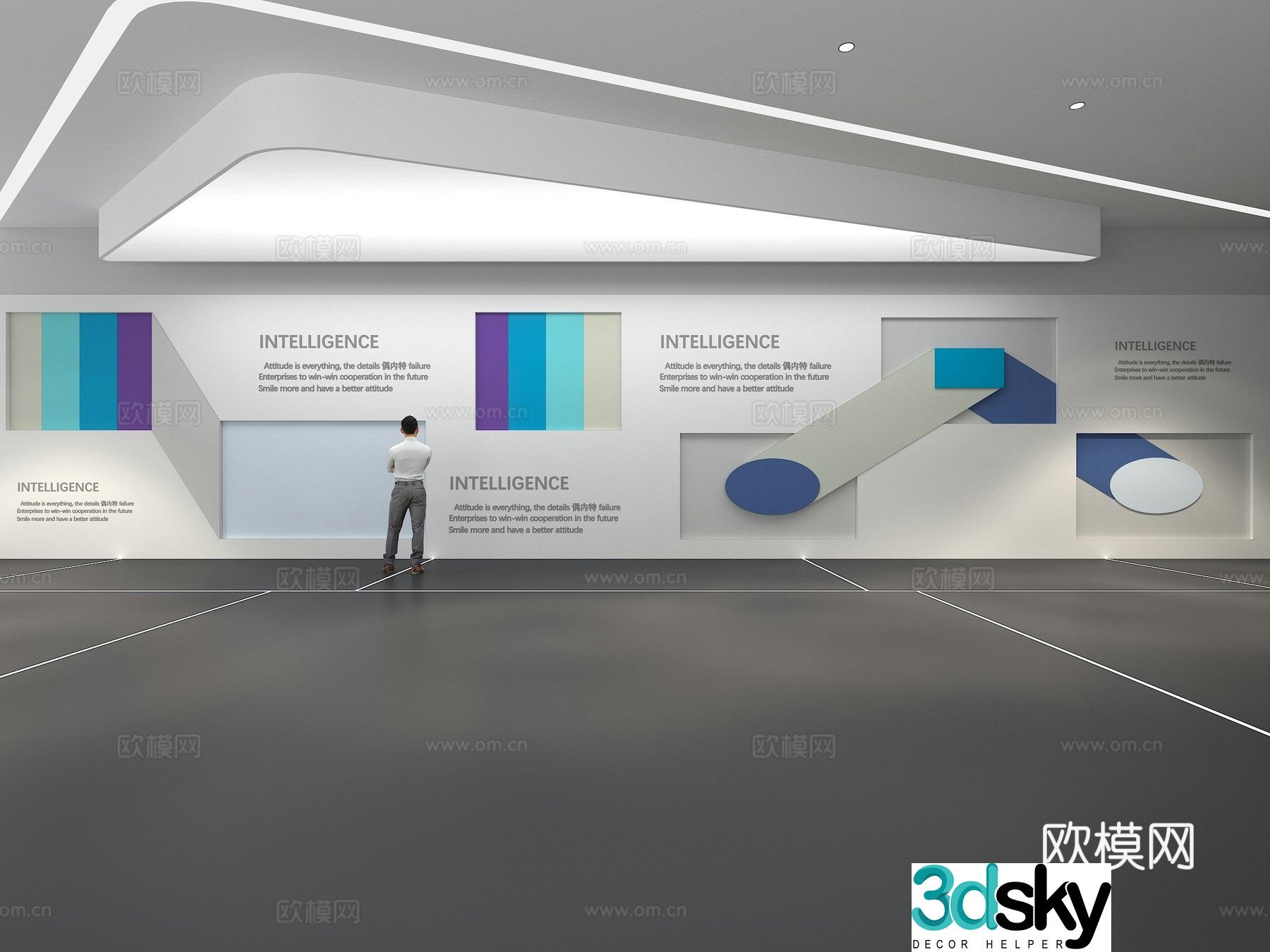 Cultural wall Corporate culture wall Classroom Theme wall Exhibition hall Campus culture Corridor 3D model