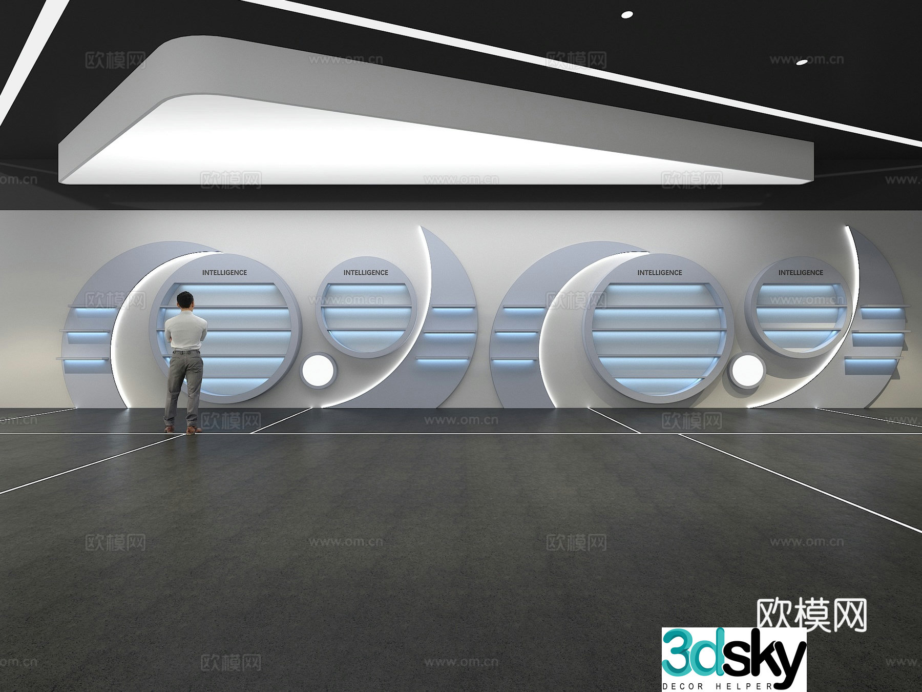 Cultural wall Corporate culture wall Display wall Theme wall Exhibition hall Campus culture Corridor 3D model