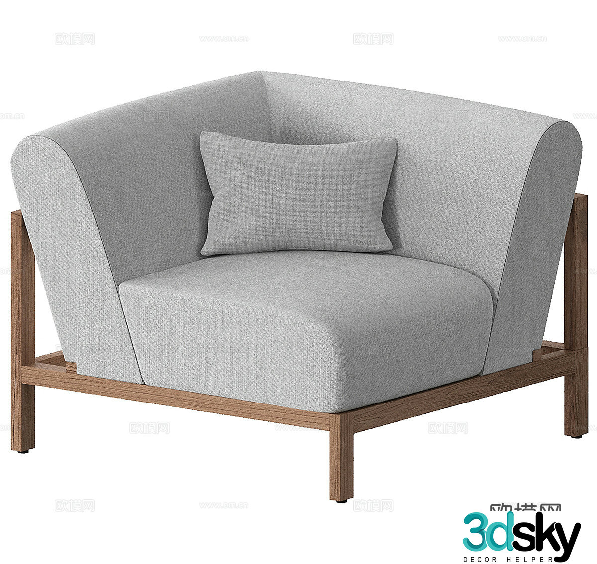 Simple single sofa Fabric single sofa Fabric casual chair Fabric single chair Art single chair 3D model