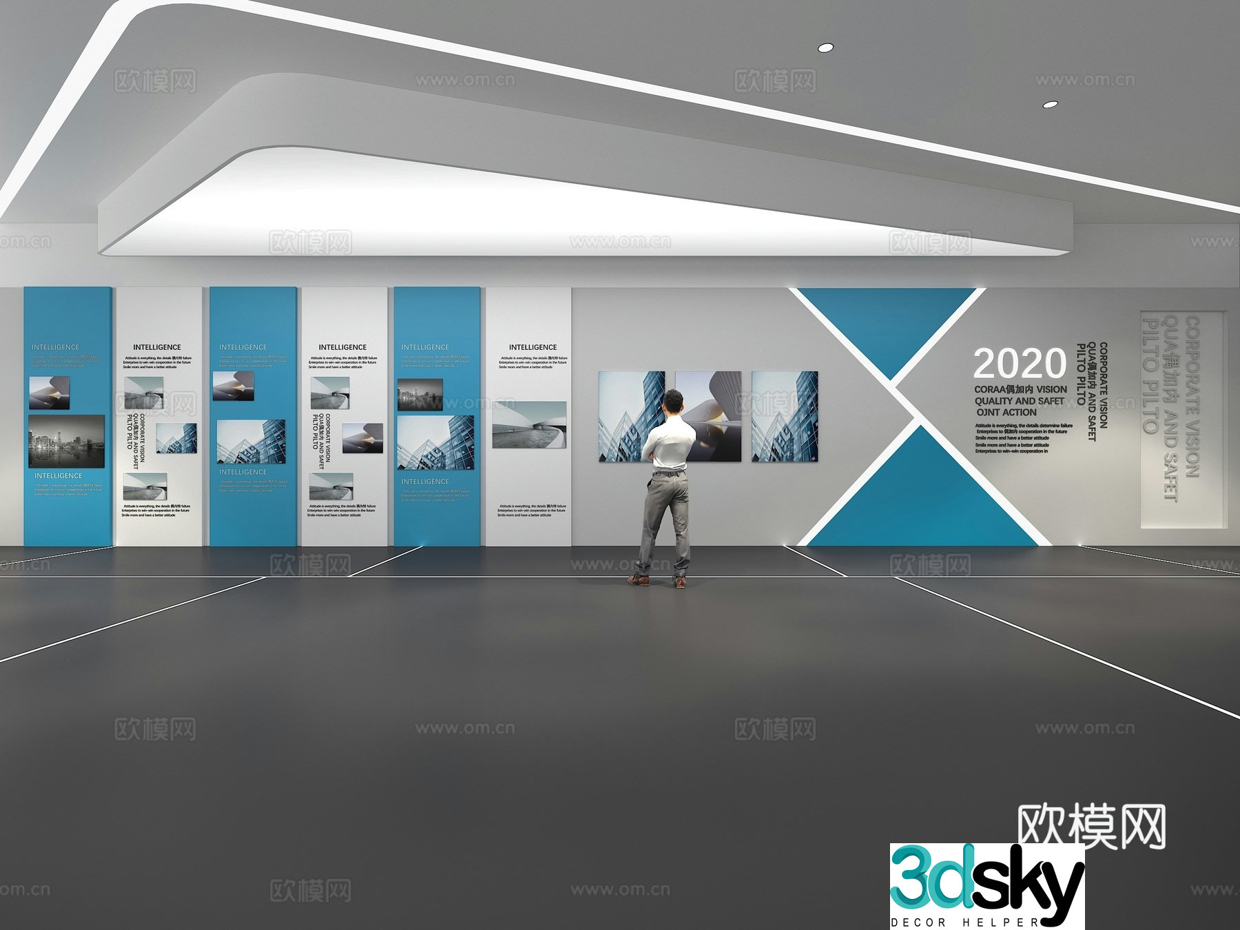 Cultural wall Corporate culture wall Classroom Theme wall Exhibition hall Campus culture Corridor 3D model