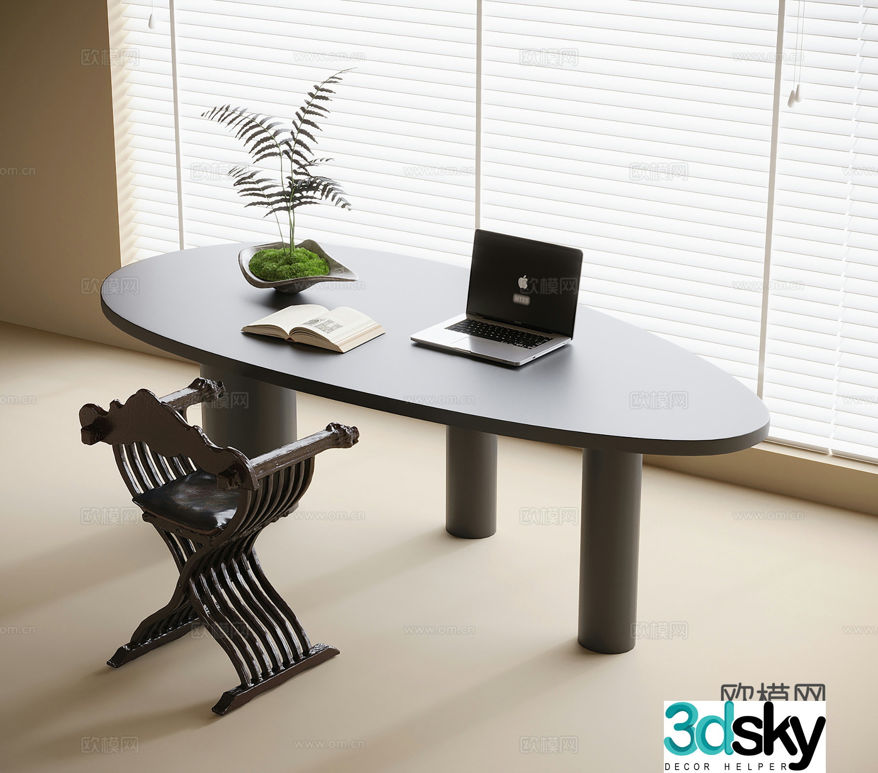 Modern desk chair desk chair 3d model