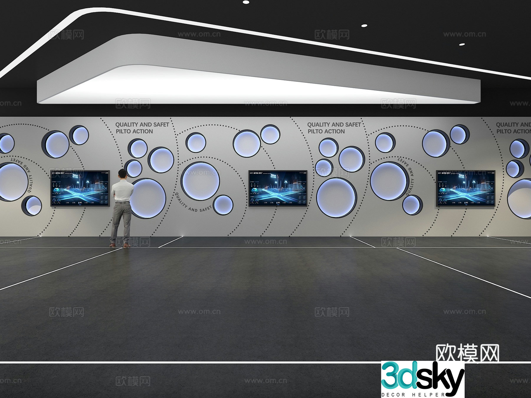 Cultural wall Corporate culture wall Display wall Theme wall Exhibition hall Campus culture Corridor 3D model