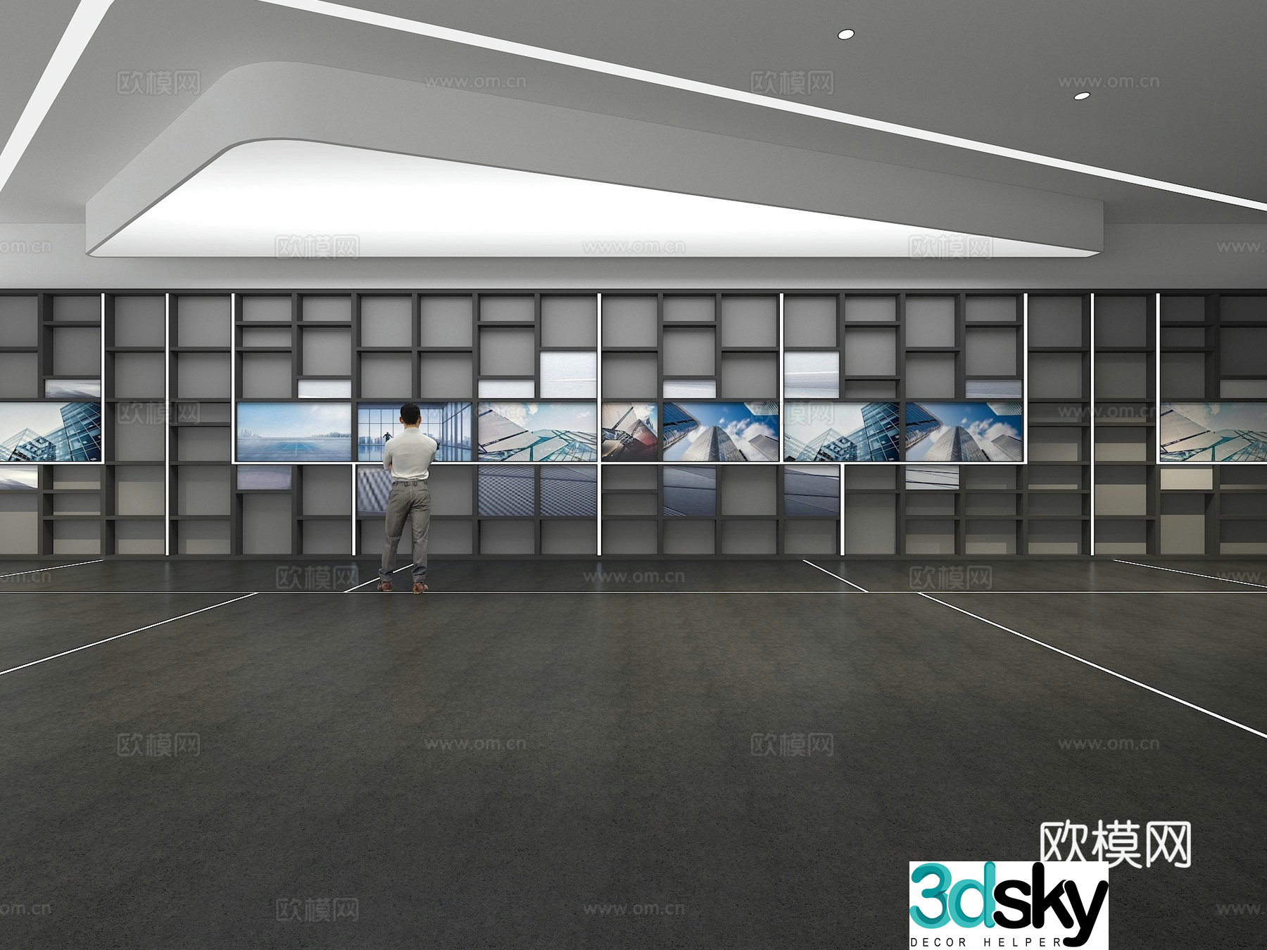 Cultural wall Corporate culture wall Display wall Classroom Exhibition hall Campus culture Corridor 3D model