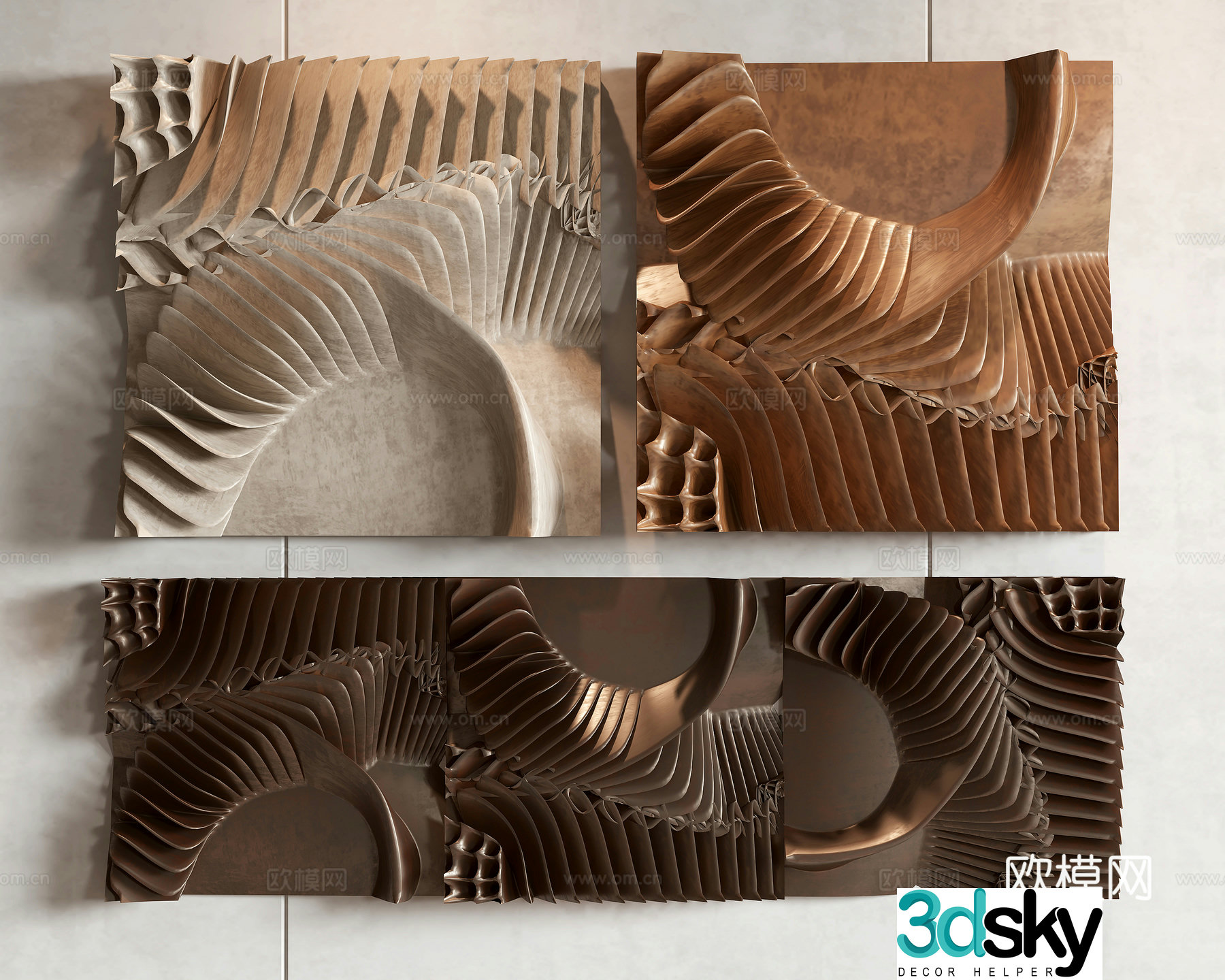 Wasabi wind wall decoration pendant 3D model