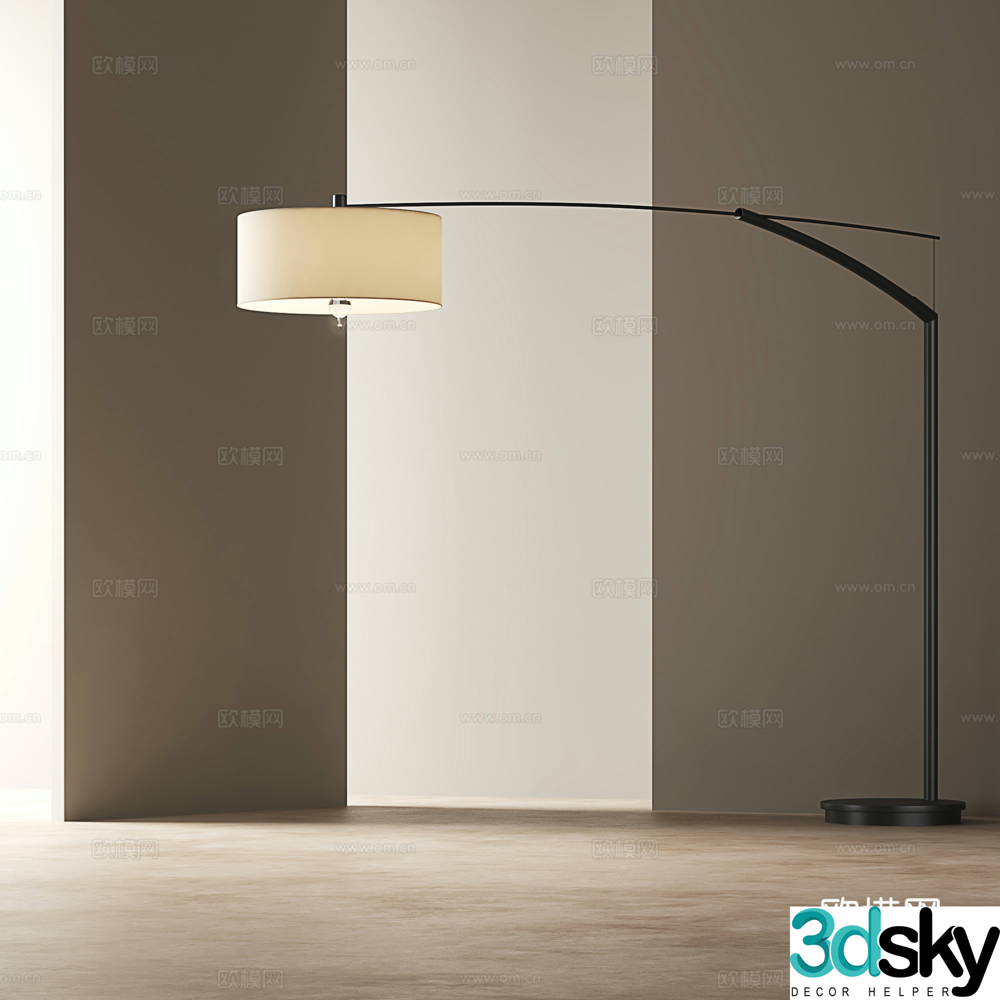 Wasabi wind floor lamp Fishing floor lamp Modern floor lamp 3D model