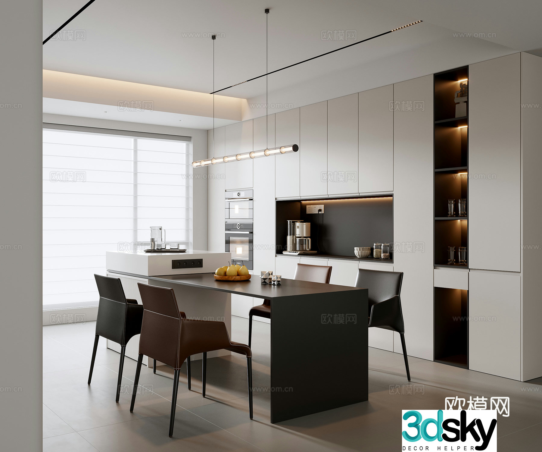 Modern restaurant 3d model