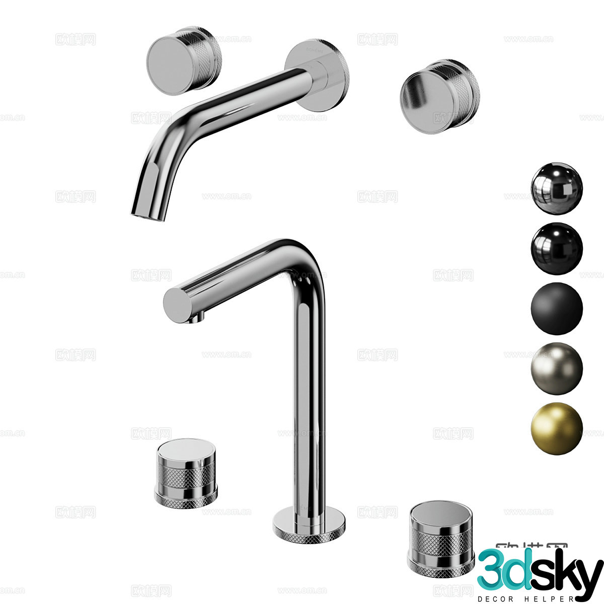 Modern Italian light luxury Boheme Prestige faucet 3d model