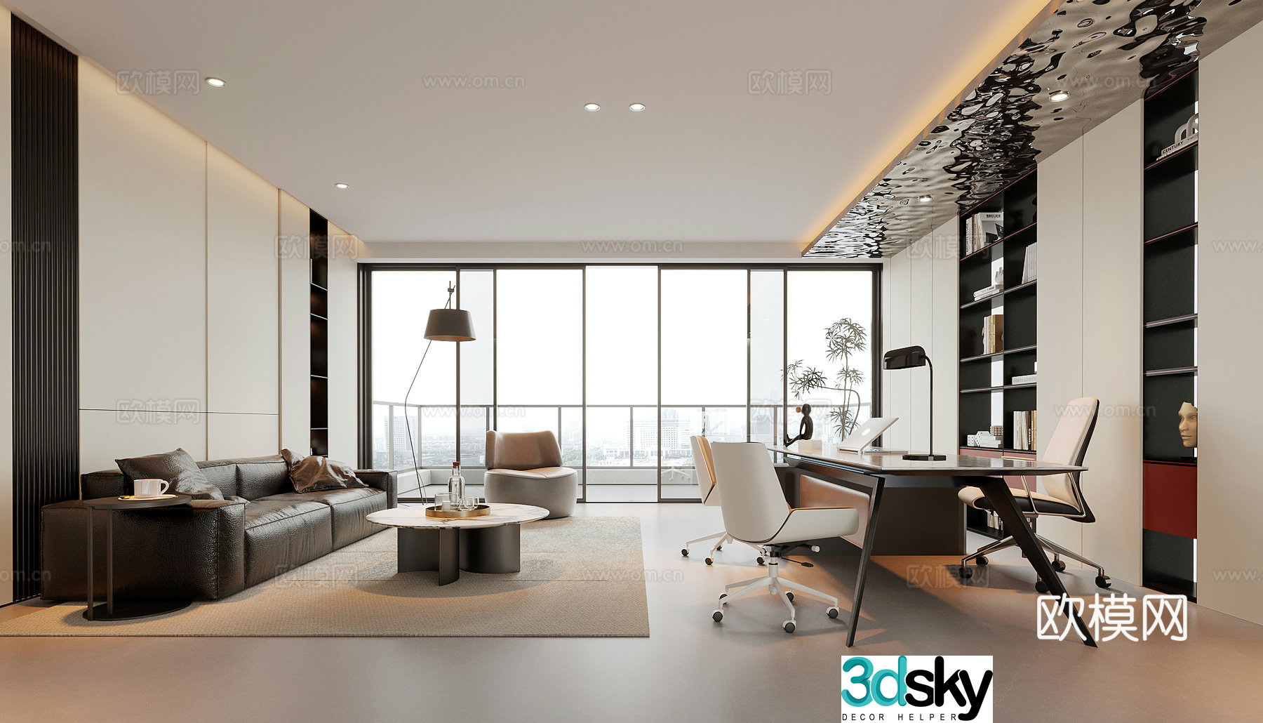 Modern General Manager Office Chairman Office Boss Office Desk Chair 3D Model