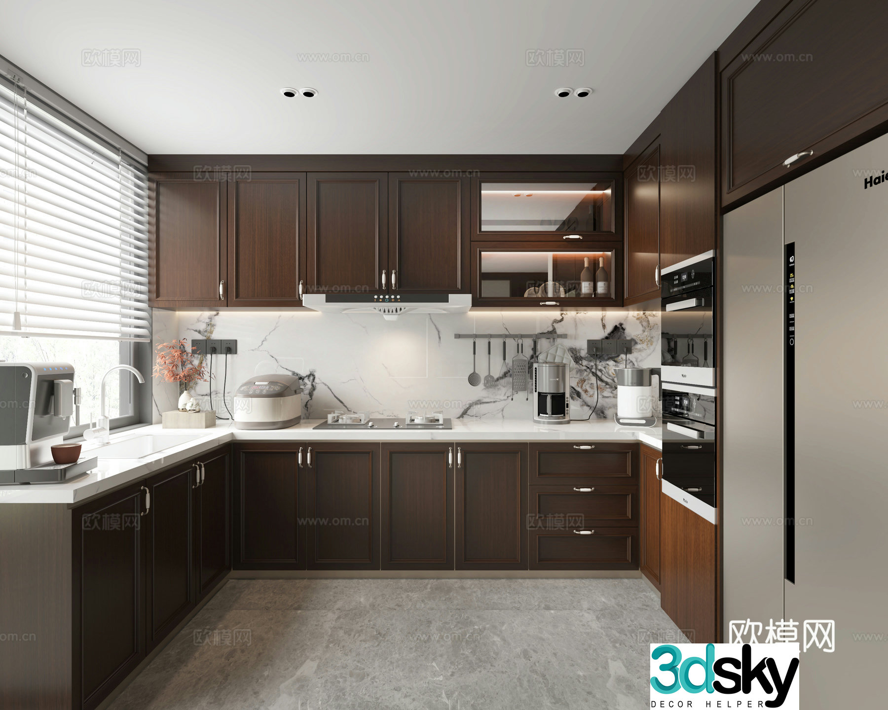 New Chinese kitchen 3D model