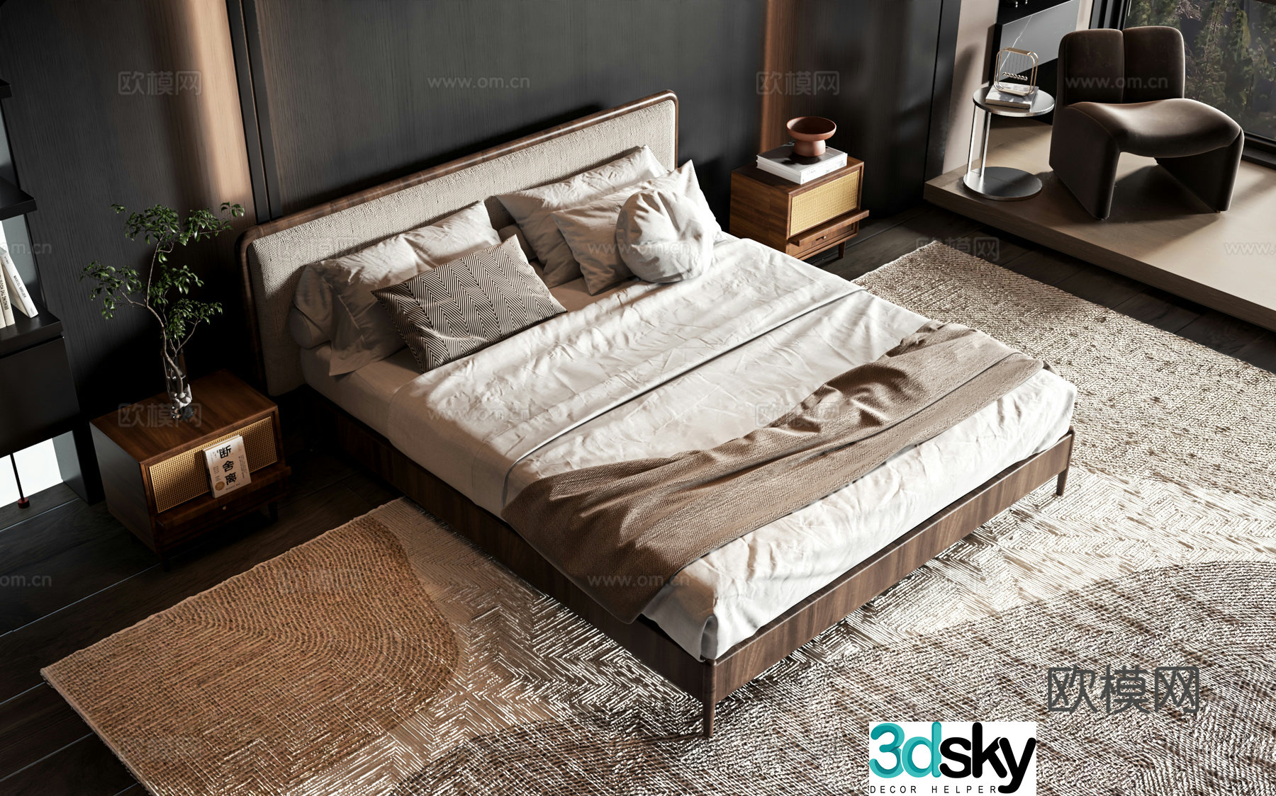 Modern style product bed 3d model