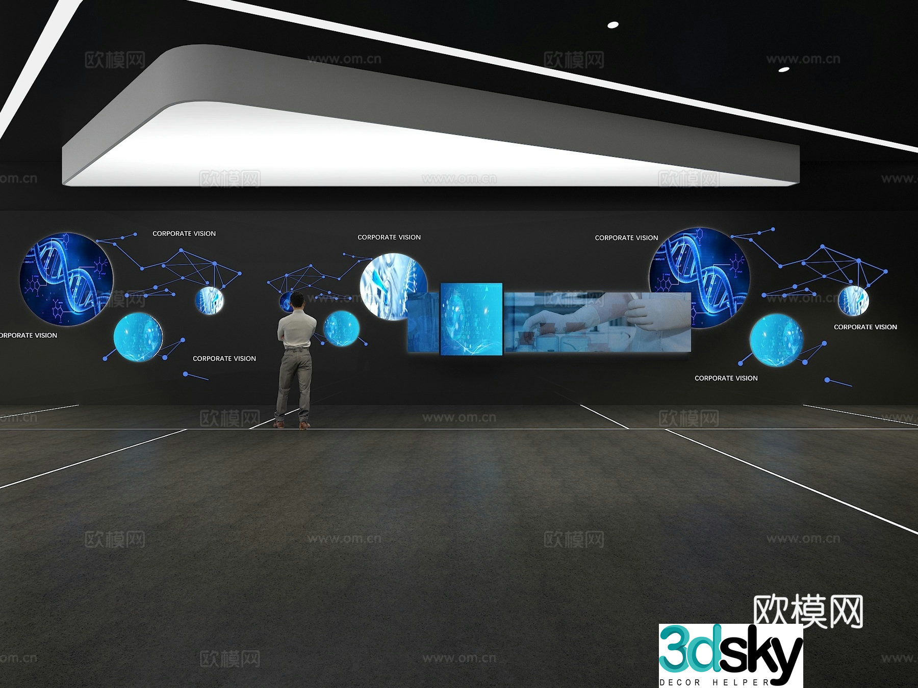 Cultural wall Corporate culture wall Display wall Theme wall Exhibition hall Campus culture Corridor 3D model