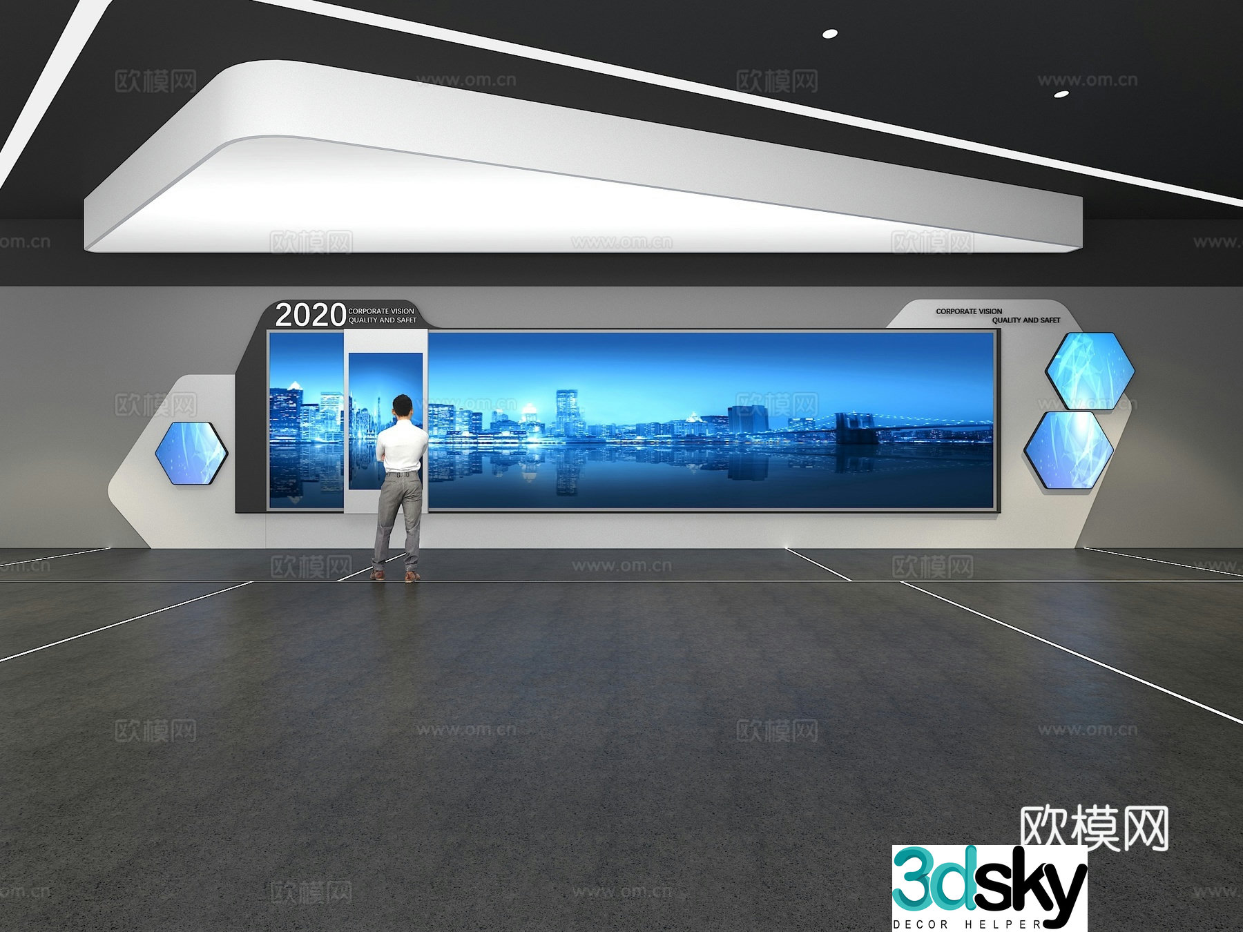 Cultural wall Corporate culture wall Display wall Sliding screen Exhibition hall Campus culture Corridor 3D model