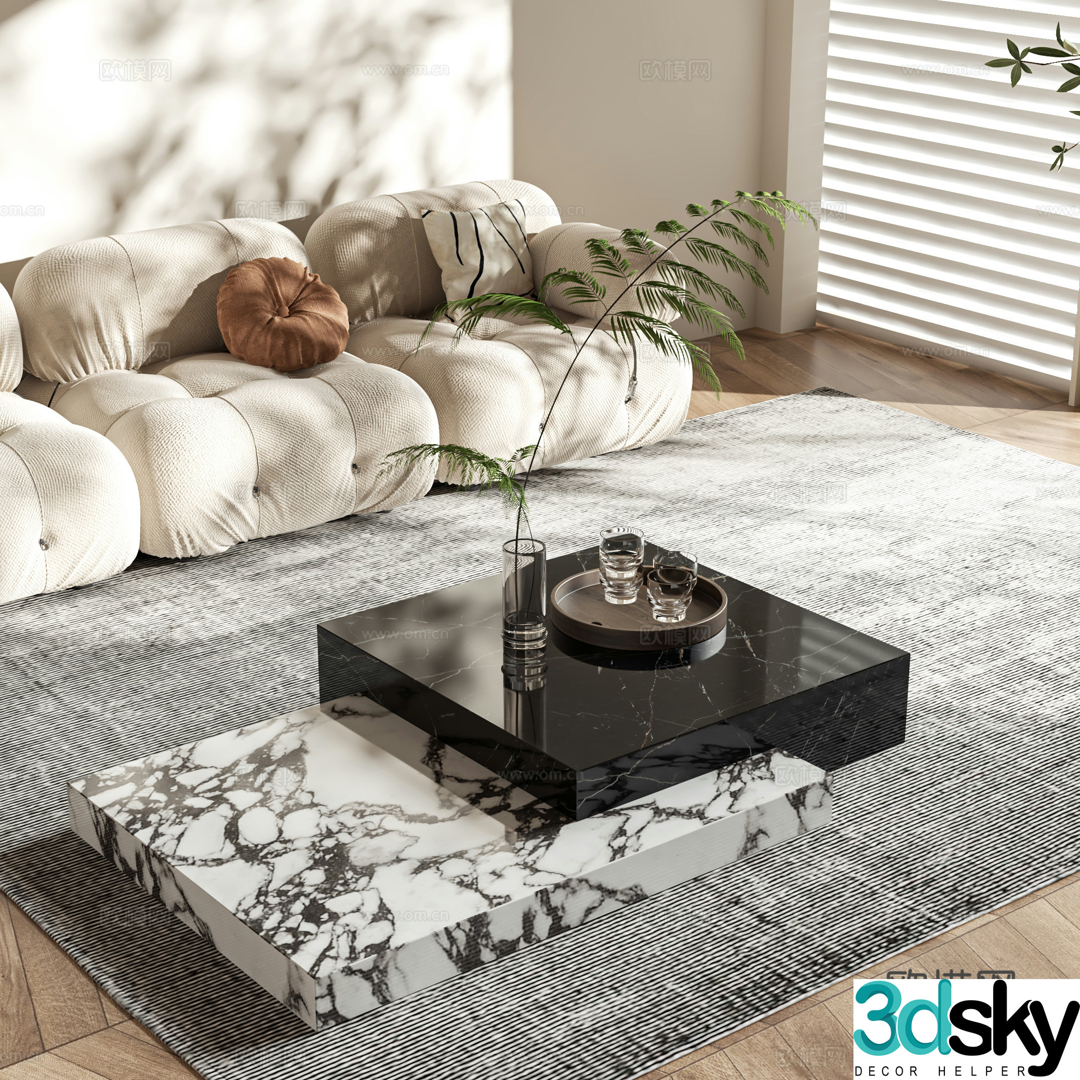 Modern style coffee table 3d model