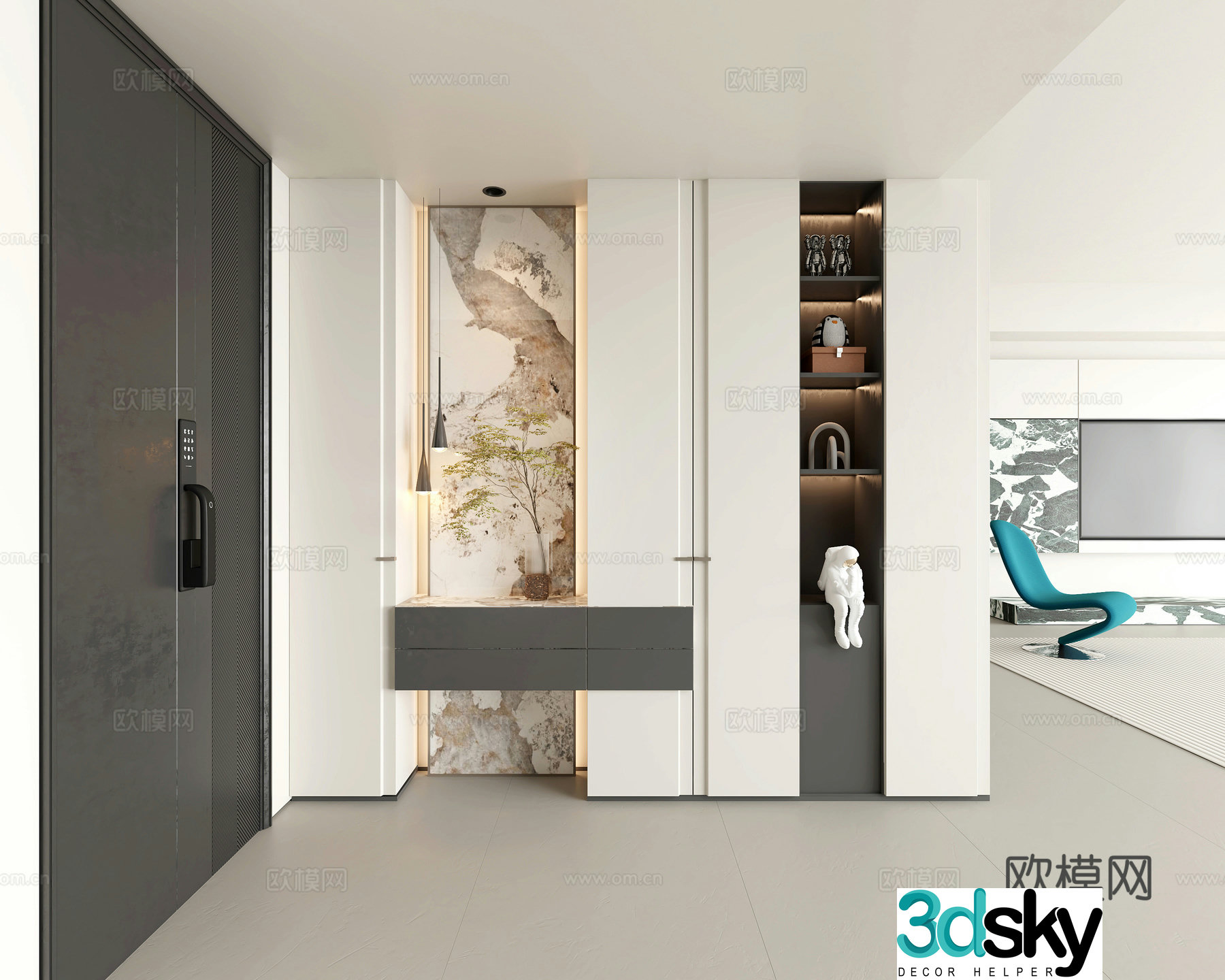 Modern entrance 3D model