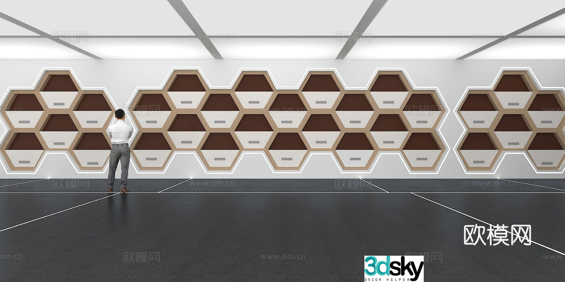 Cultural wall Corporate culture wall Display wall Classroom Exhibition hall Campus culture Corridor 3D model