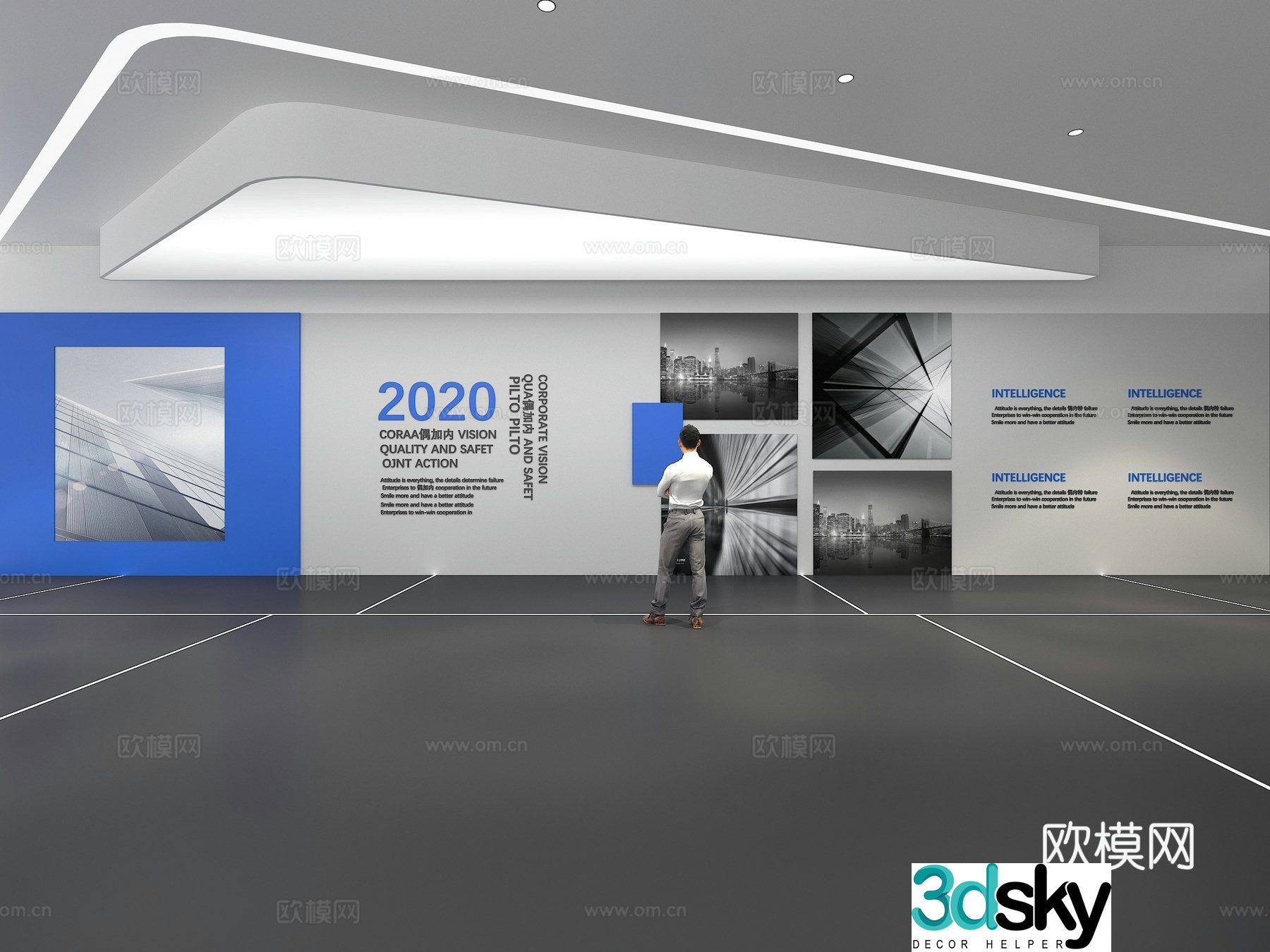 Cultural wall Corporate culture wall Classroom Theme wall Exhibition hall Campus culture Corridor 3D model