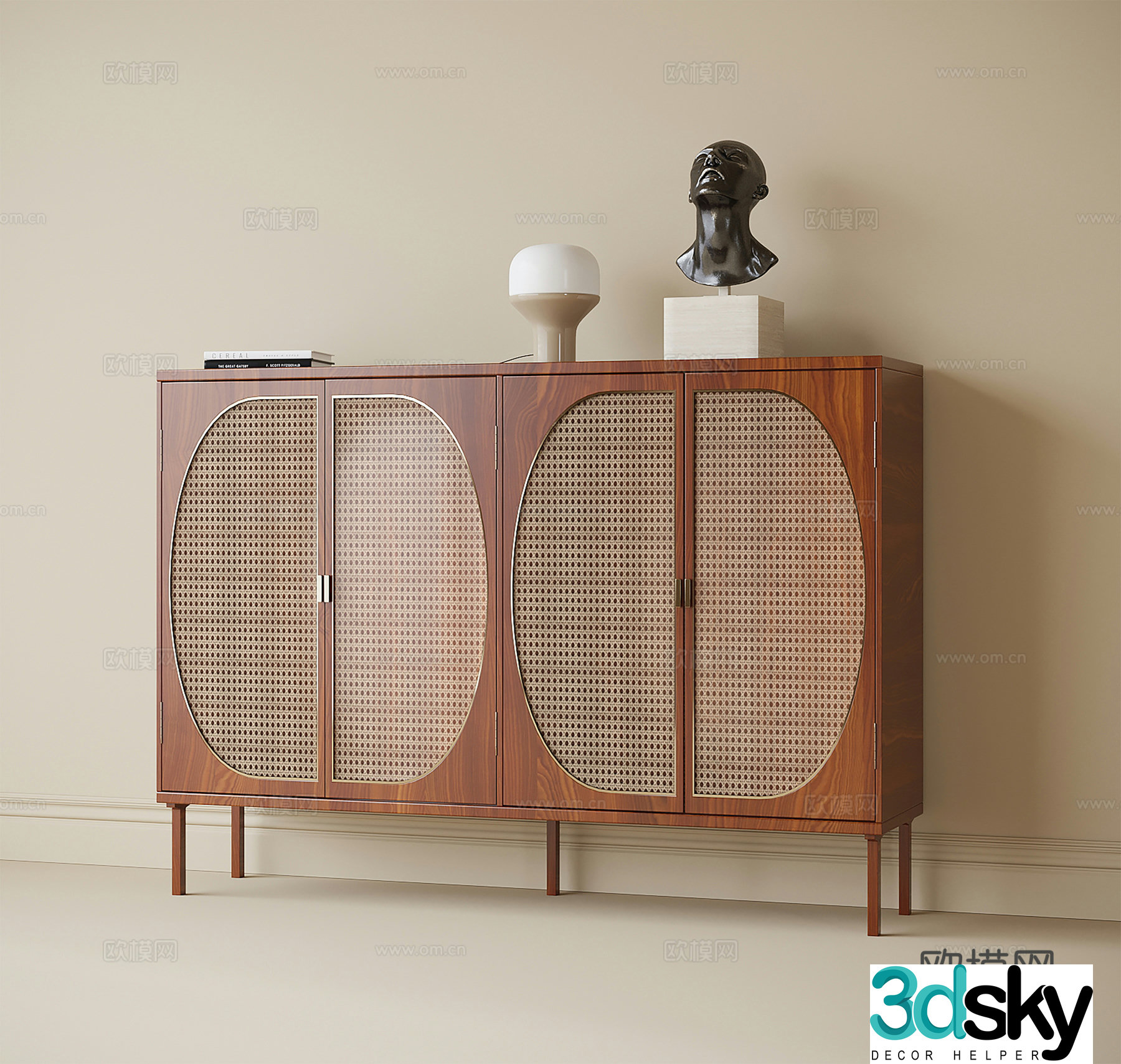 Modern porch cabinet side cabinet 3D model