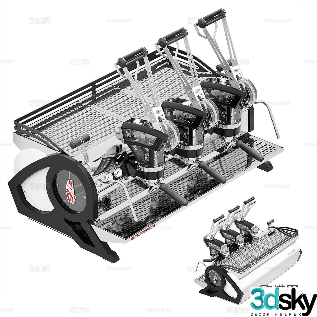 Modern Marzocco LEVA coffee maker 3d model