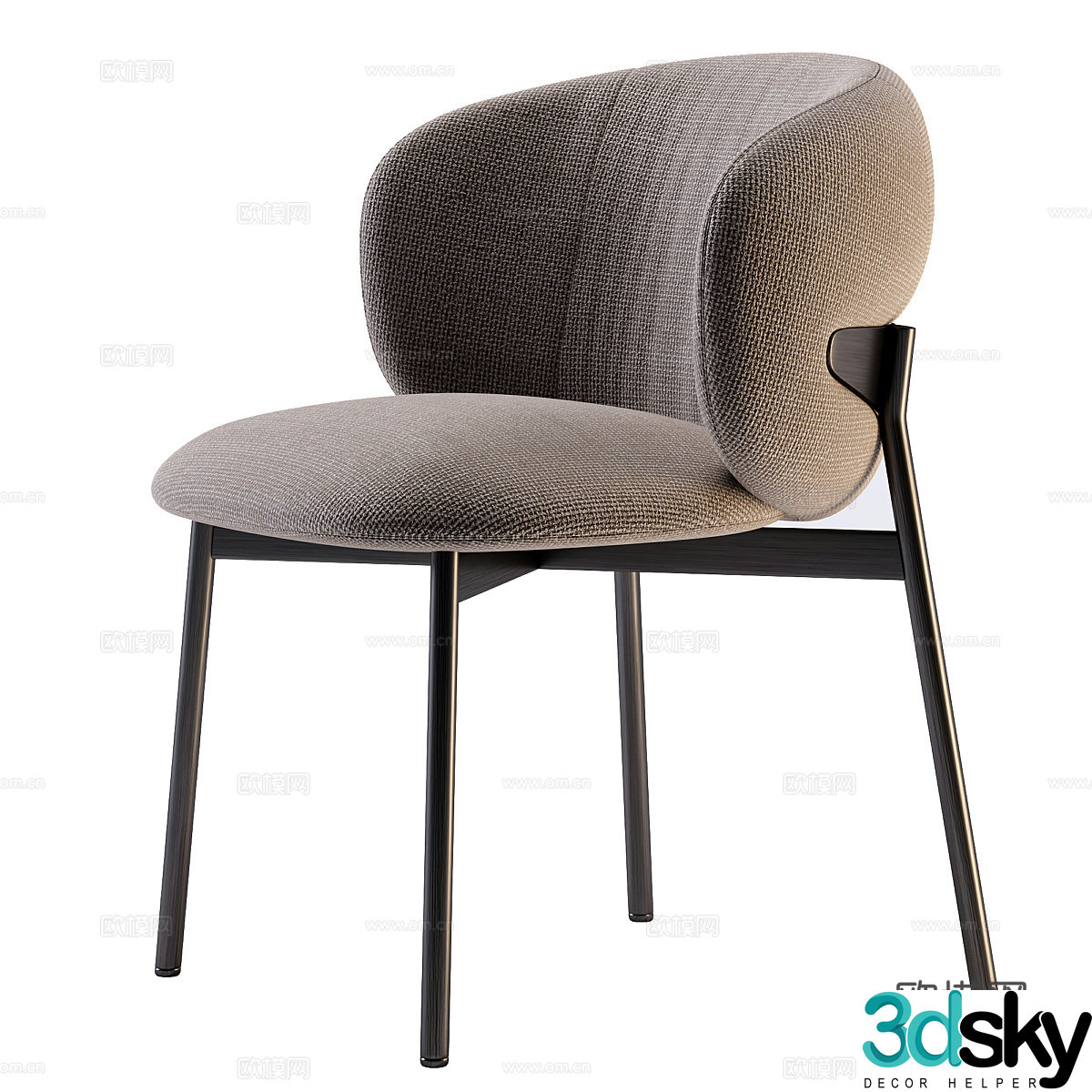 Modern Italian Baikal MT chair 3d model