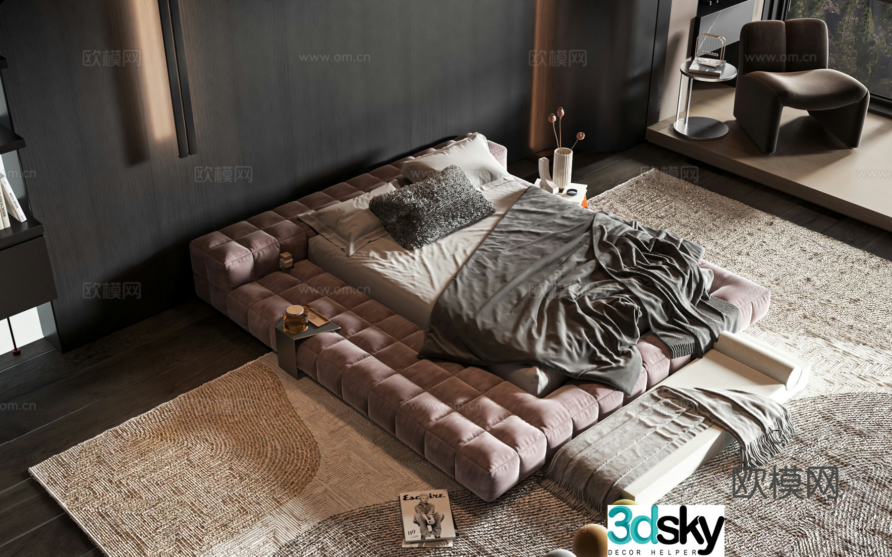 Modern style product bed 3d model