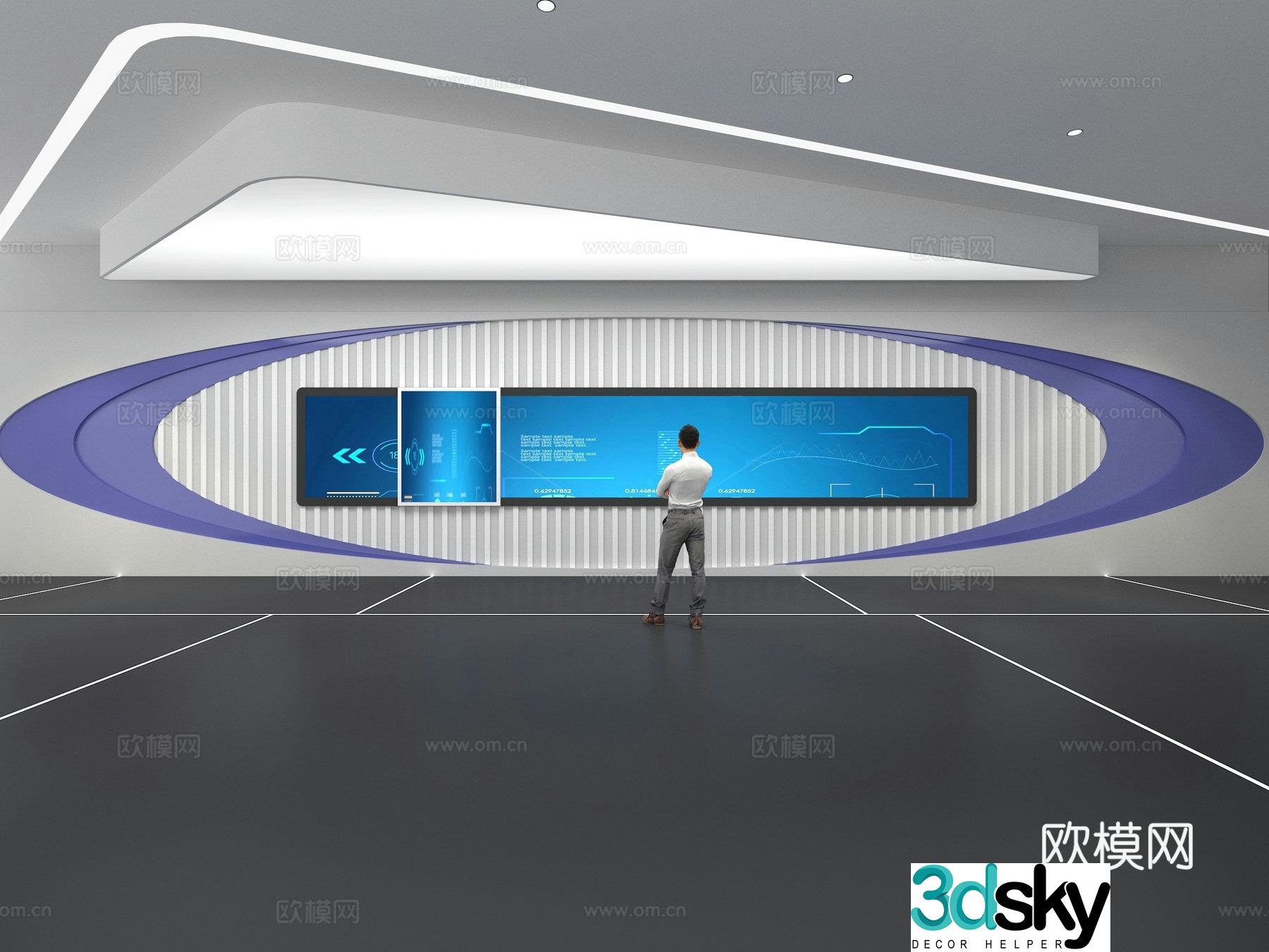 Cultural wall Corporate culture wall Display wall Sliding screen Exhibition hall Campus culture Corridor 3D model