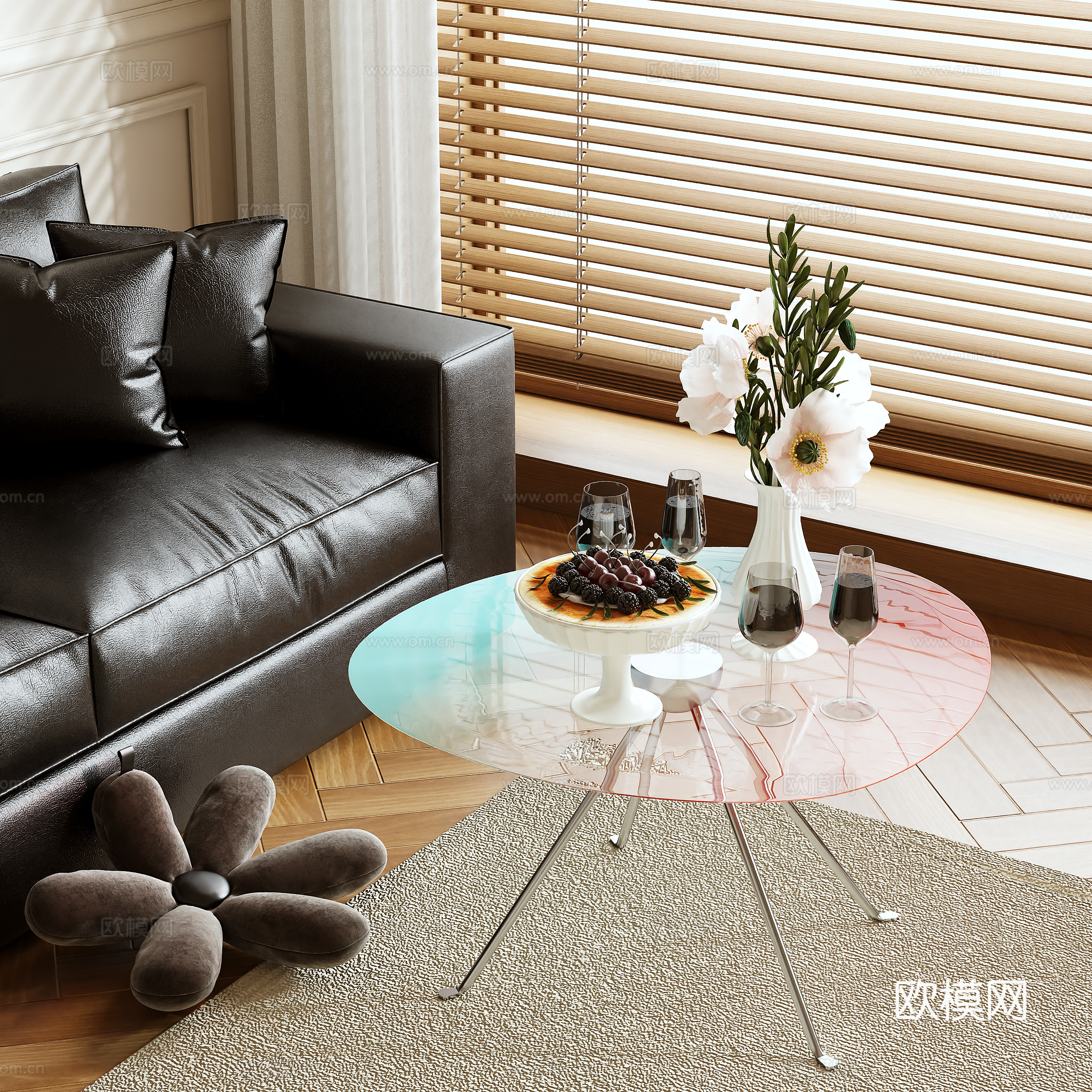 Modern side table coffee table 3d model