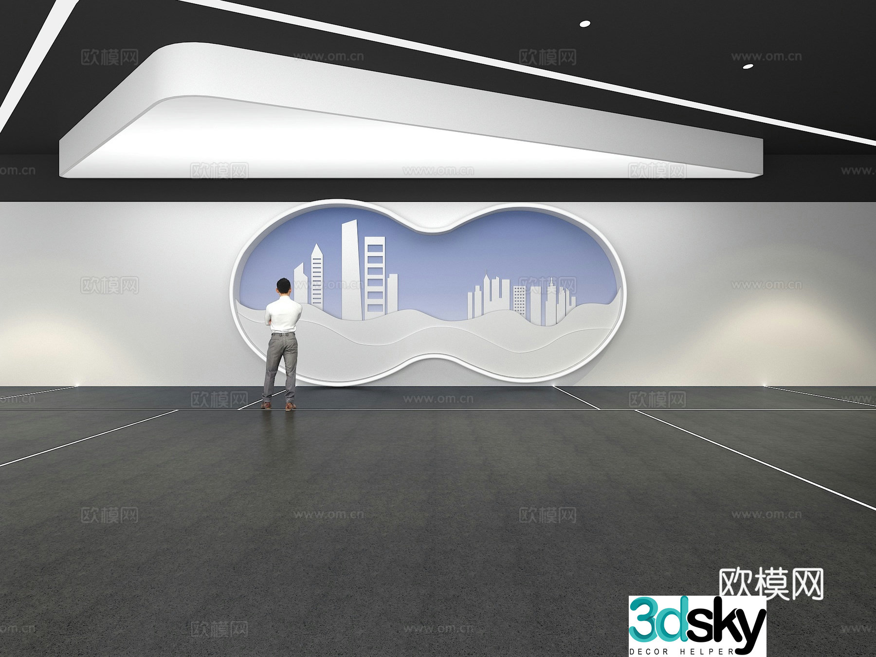 Cultural wall Corporate culture wall Display wall Theme wall Exhibition hall Campus culture Corridor 3D model