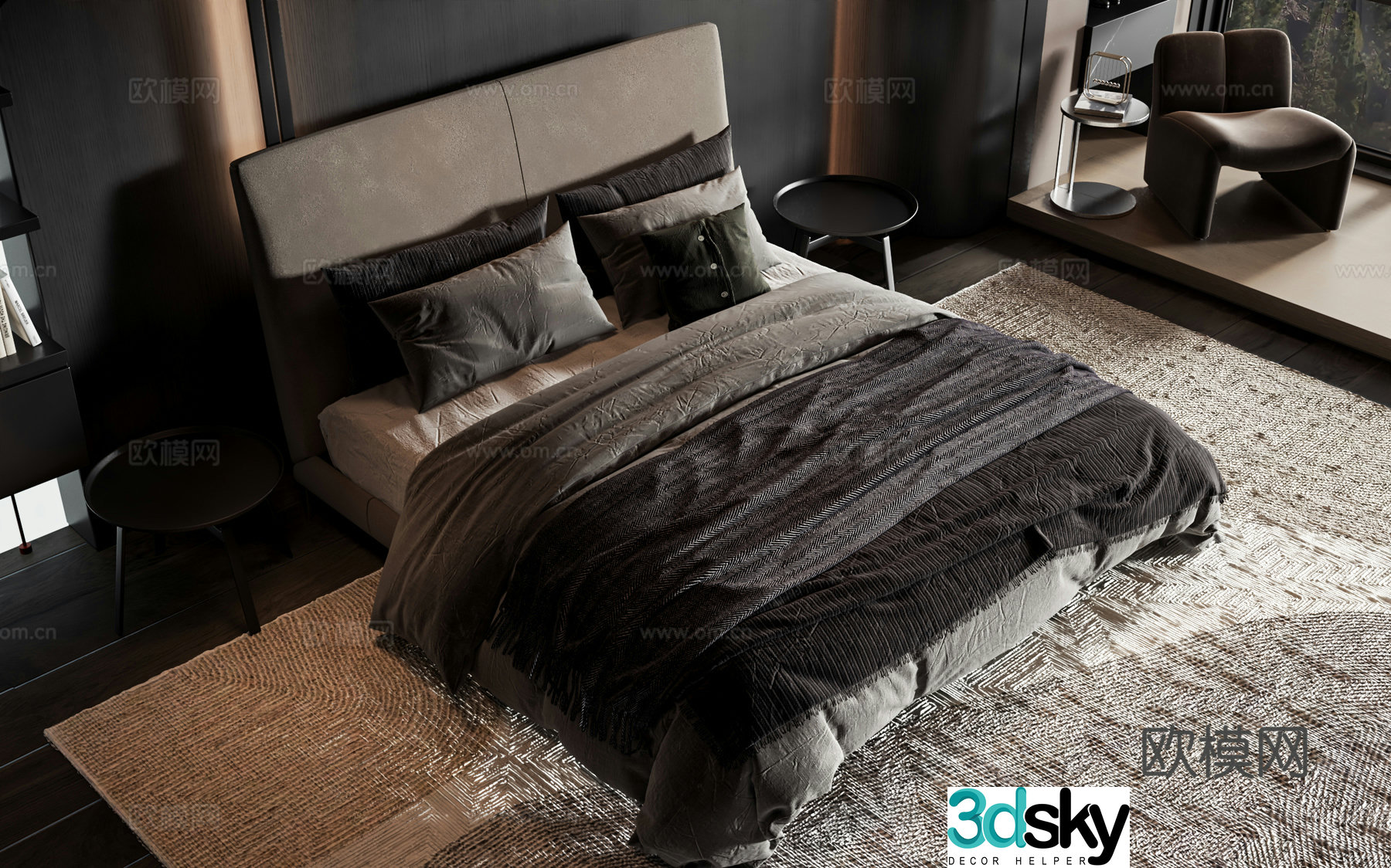 Modern style product bed 3d model