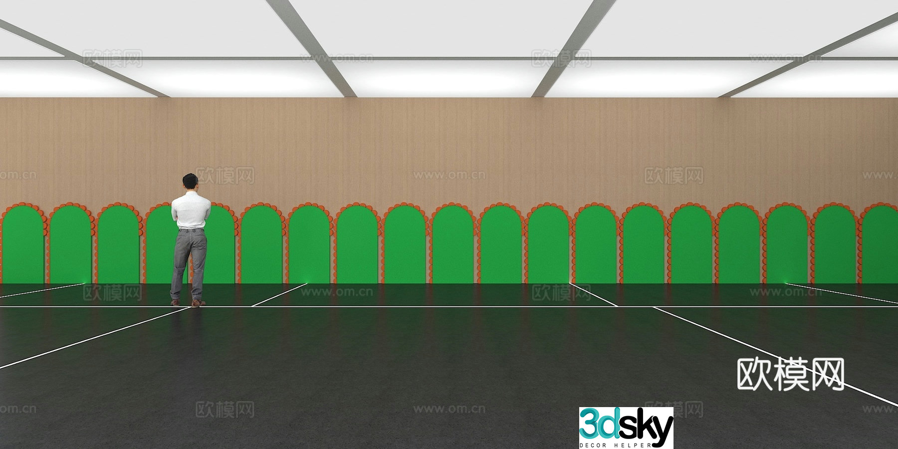 Cultural wall Corporate culture wall Display wall Theme wall Exhibition hall Campus culture Corridor 3D model