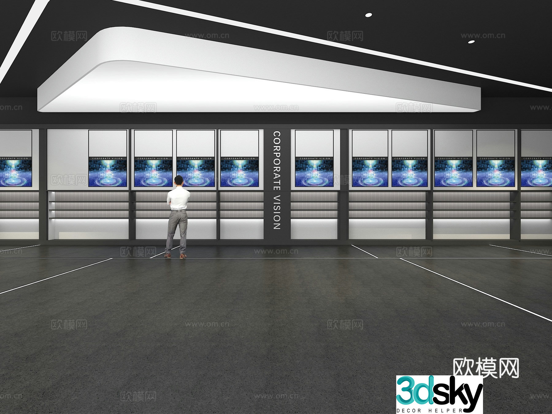 Cultural wall Corporate culture wall Display wall Theme wall Exhibition hall Campus culture Corridor 3D model