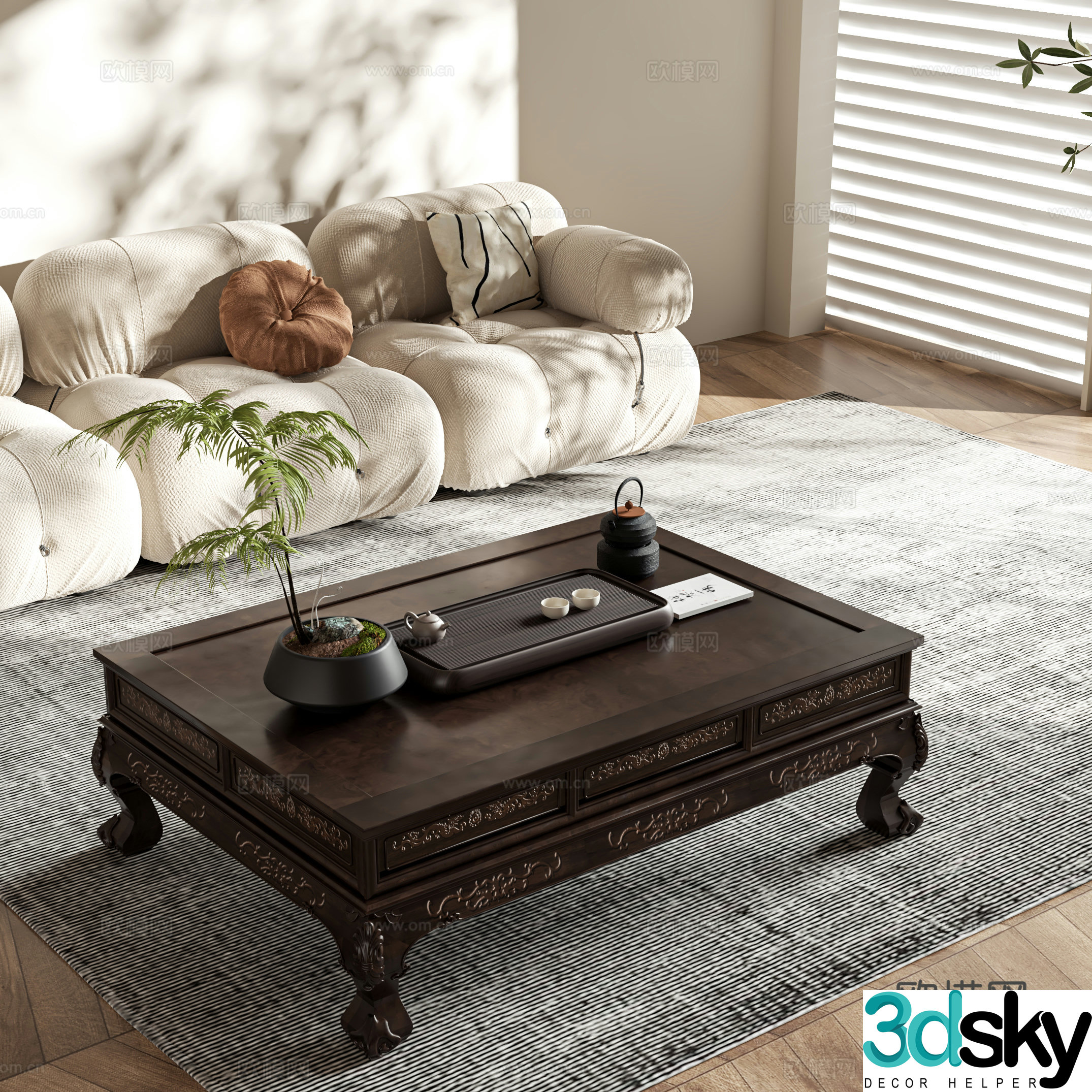 New Chinese style coffee table 3D model