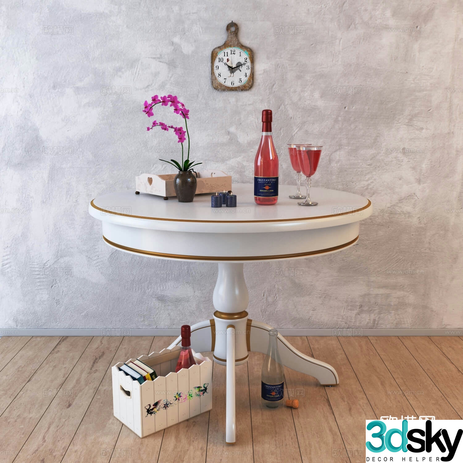 Casual table 3d model