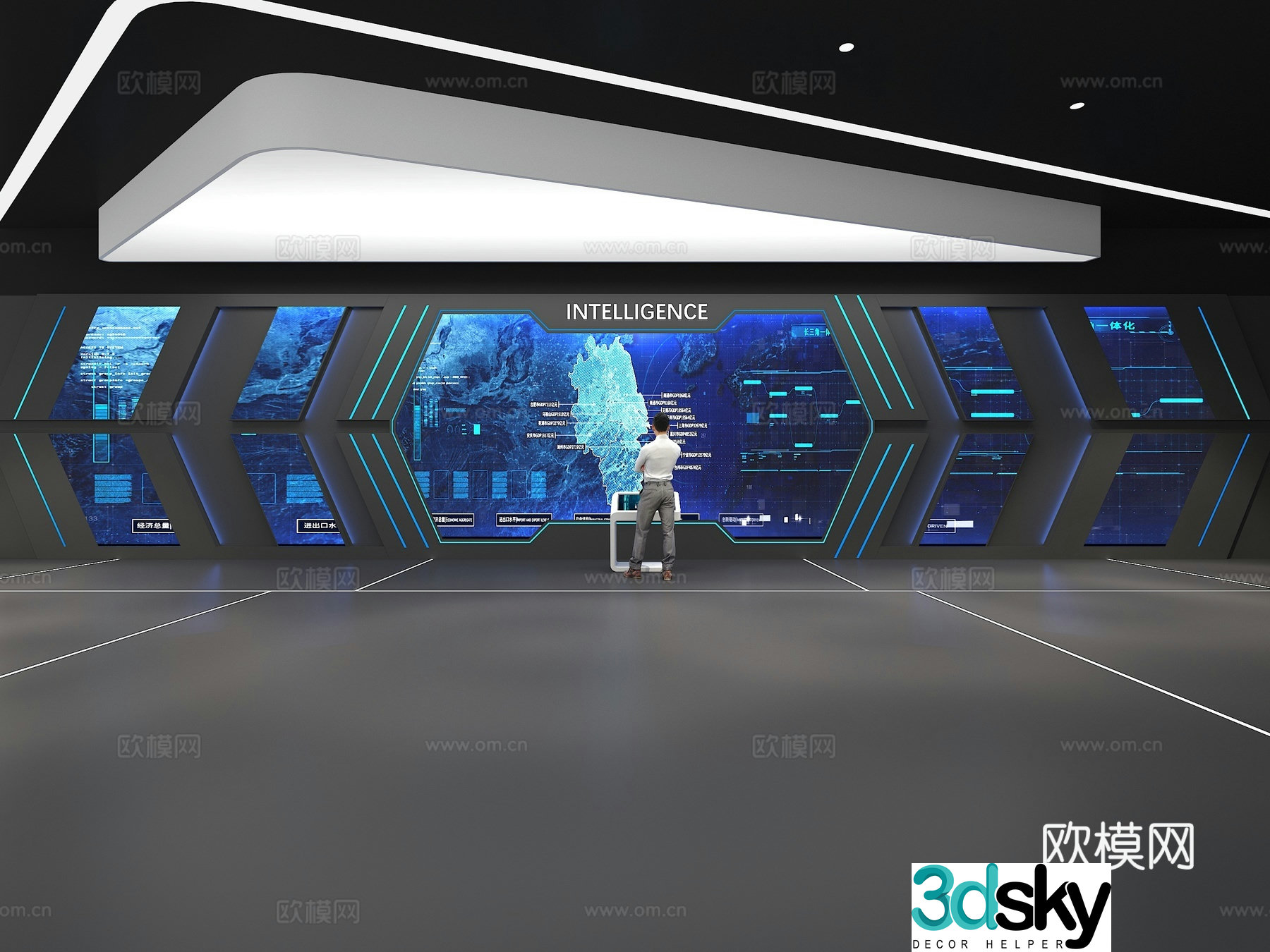 Cultural wall Corporate culture wall Large screen Theme wall Exhibition hall Campus culture Corridor 3D model