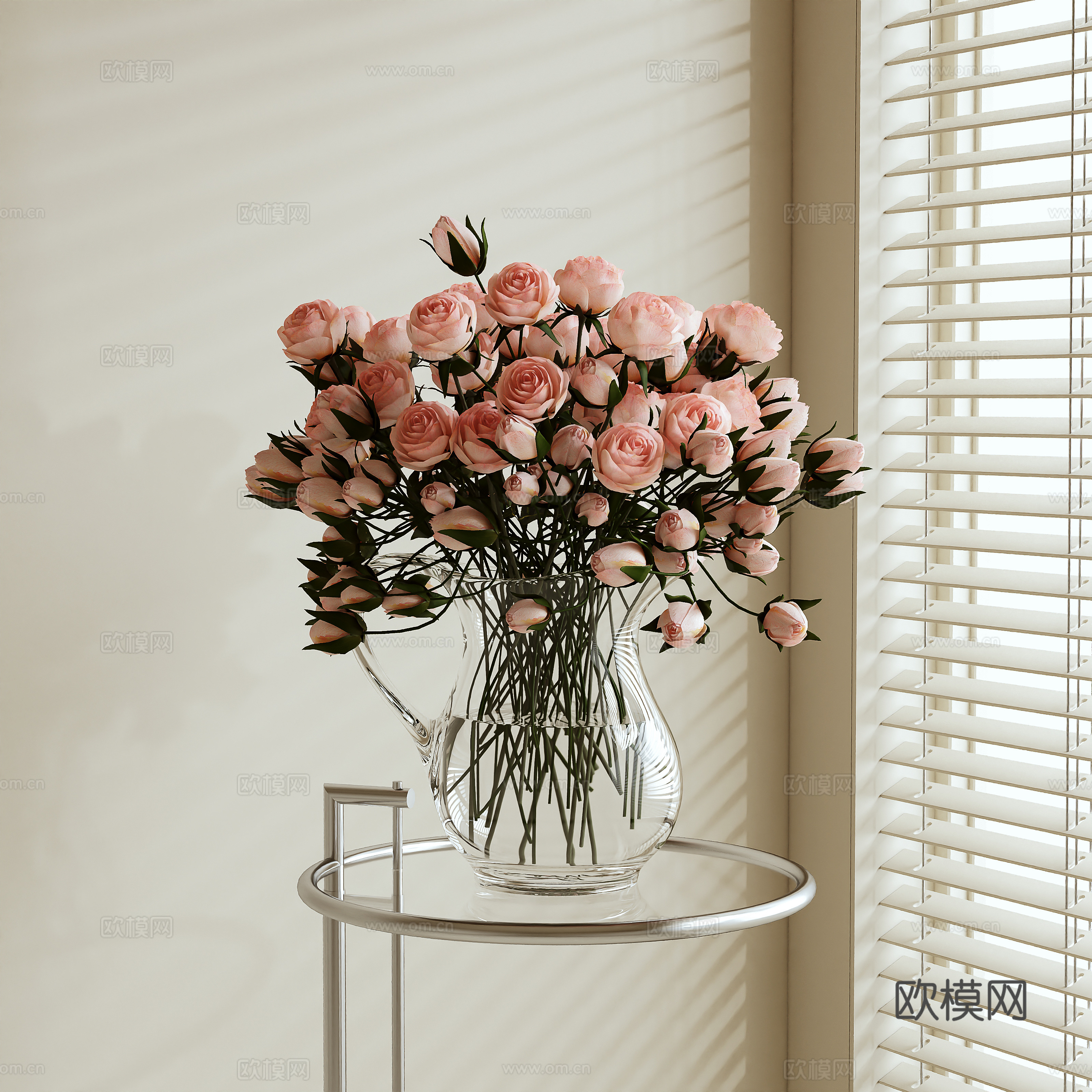 Modern flower arrangement 3d model