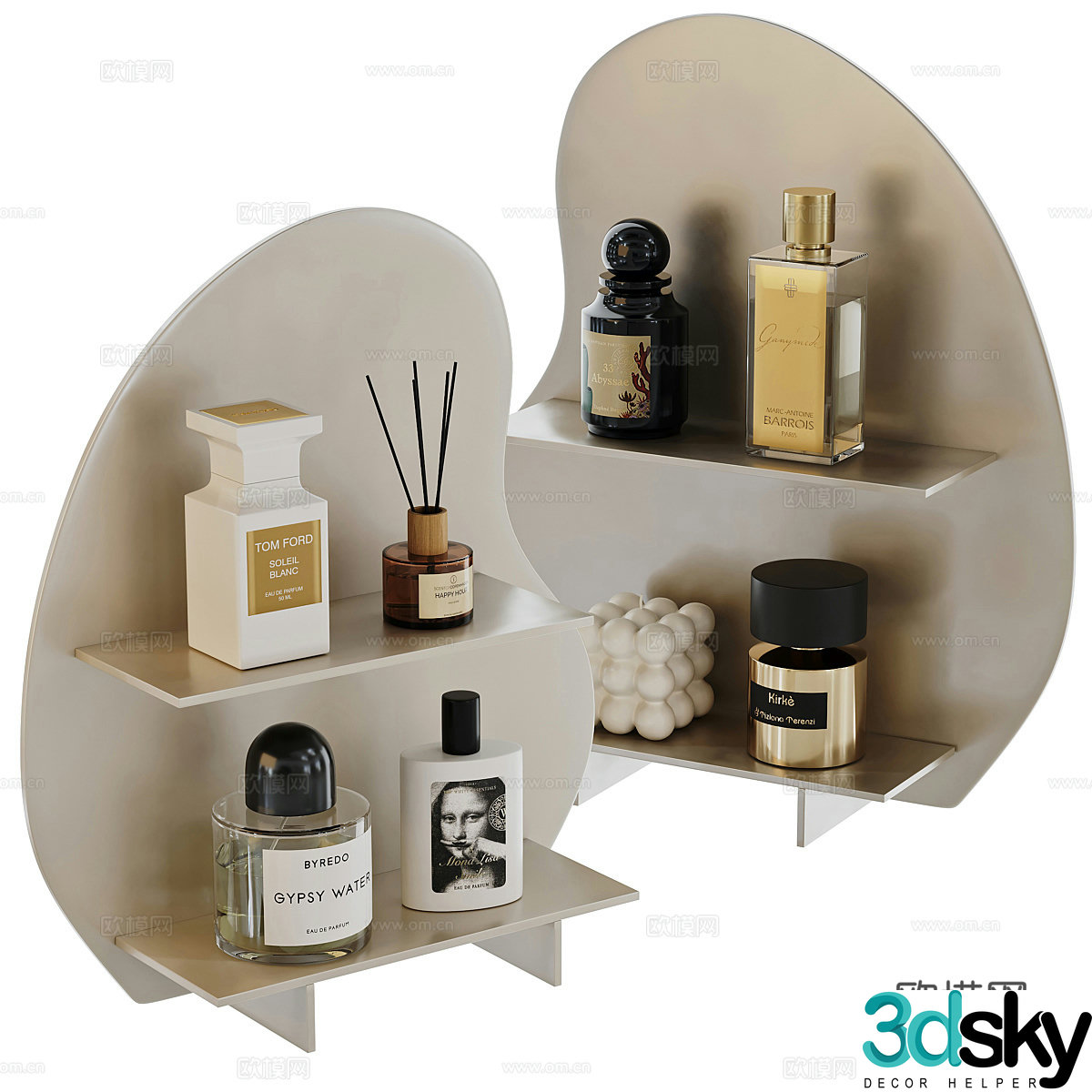 Cosmetics Perfume Rack 3D Model