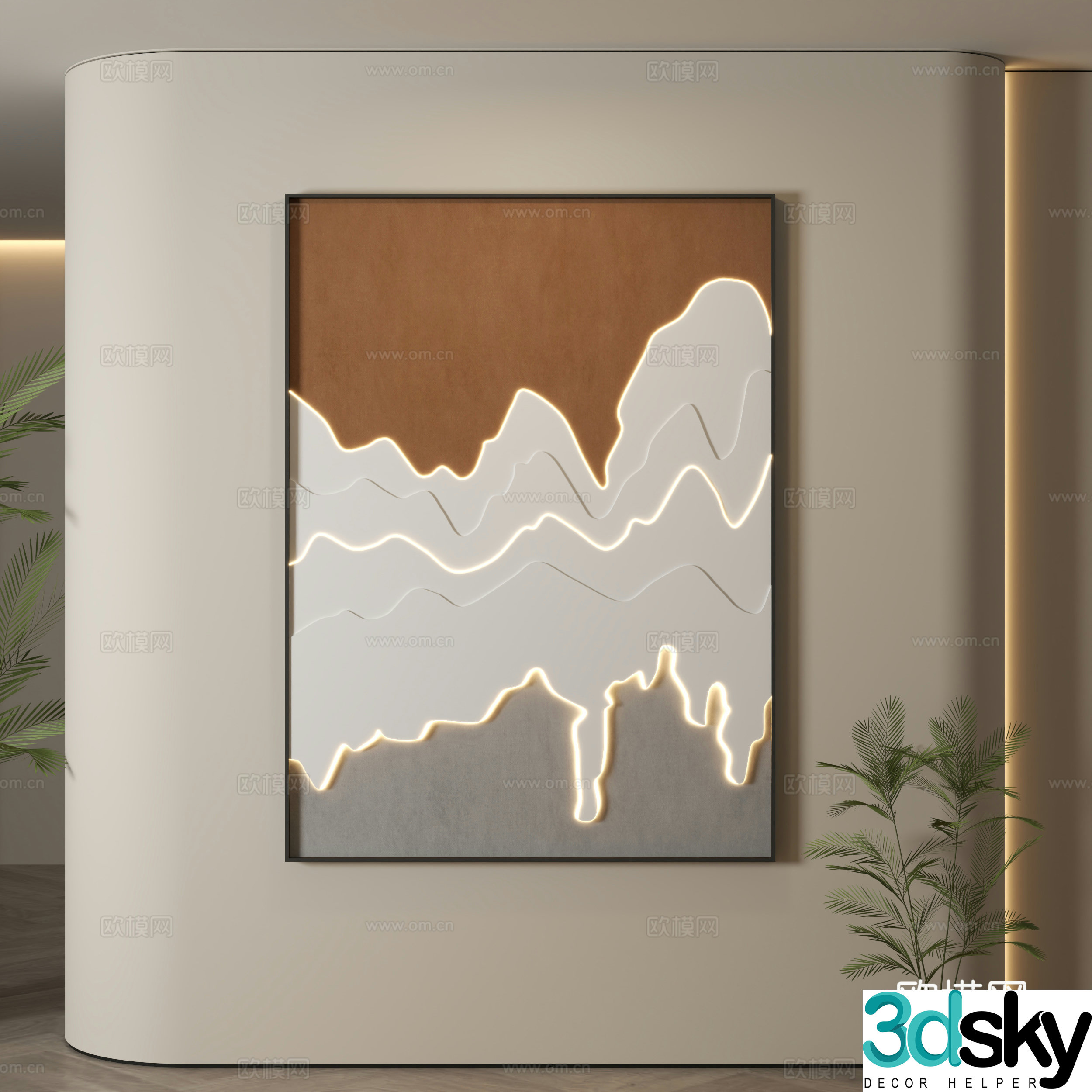 Modern decorative paintings Decorative paintings Modern hanging paintings Hanging paintings Simple hanging paintings 3D model