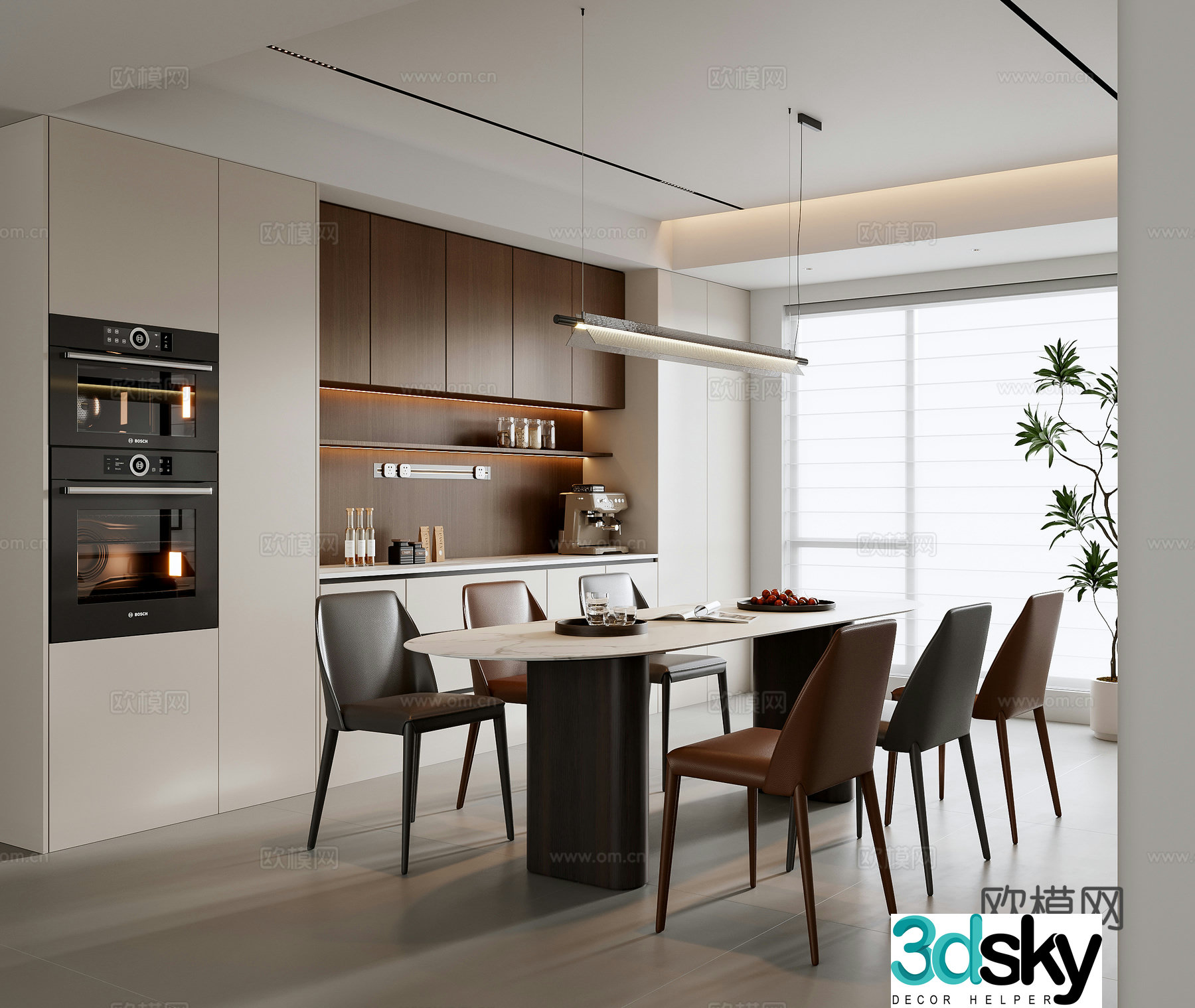 Modern restaurant 3d model