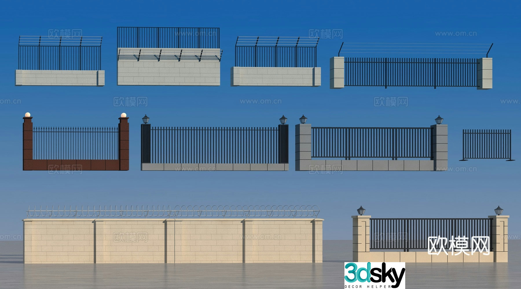 Fence Guardrail Protective Net 3D Model