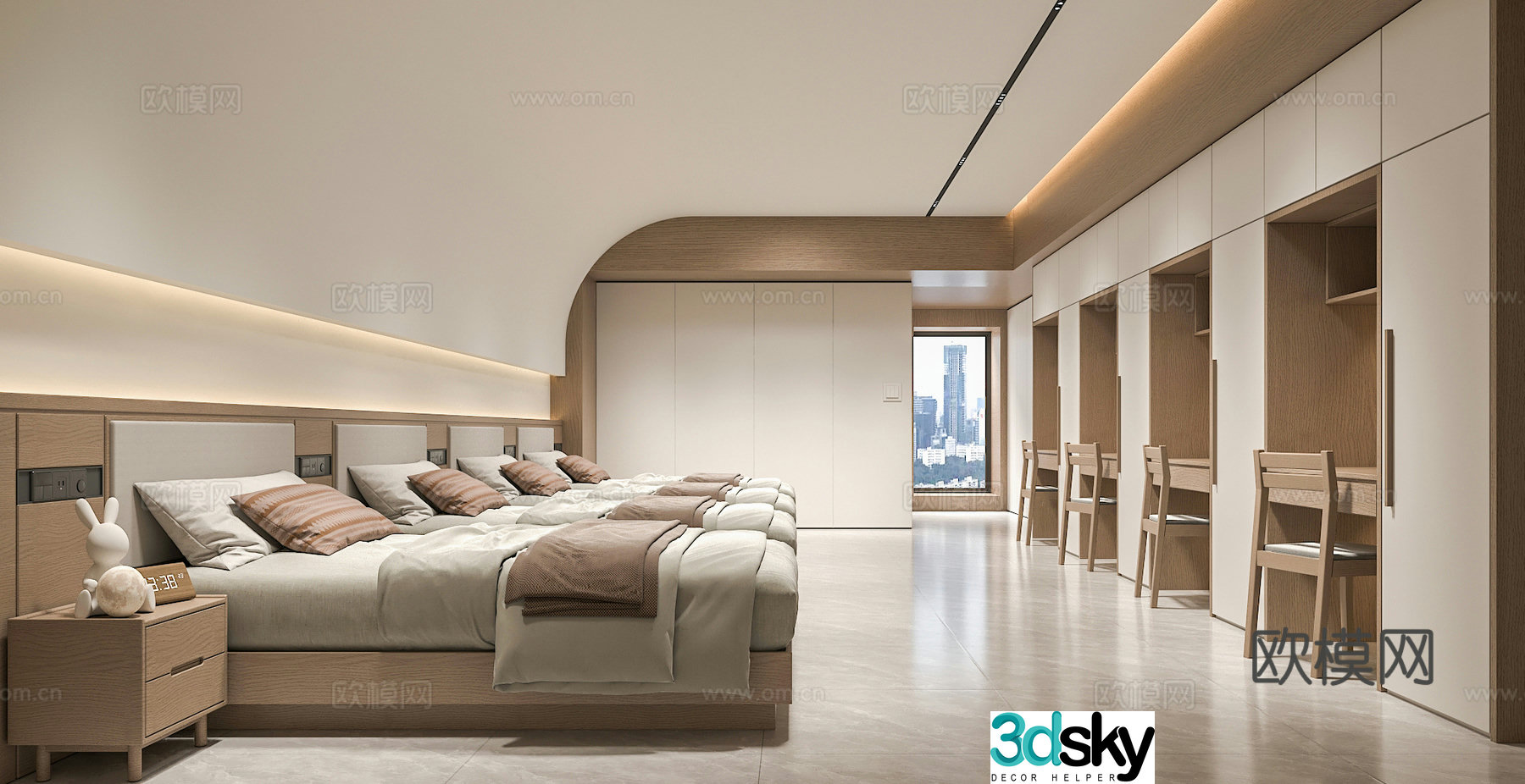 Modern dormitory 3d model