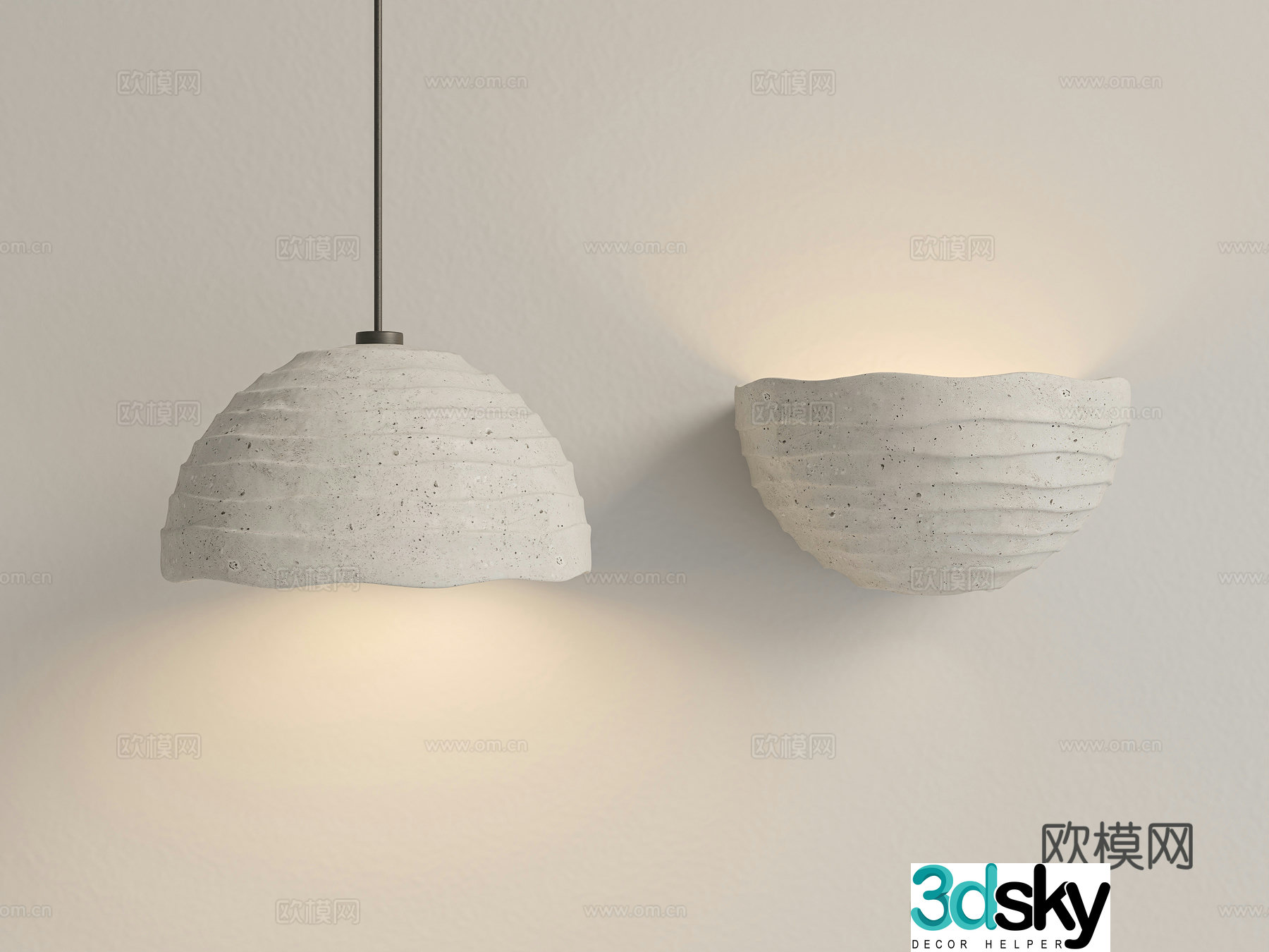 Wasabi Middle Ages Wall Light Cave Stone Wall Light Round Wall Light Chandelier Wasabi Middle Ages 3D Model
