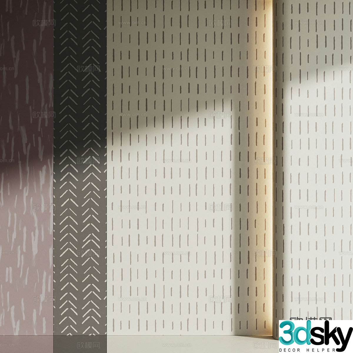Sofa background wall 3d model