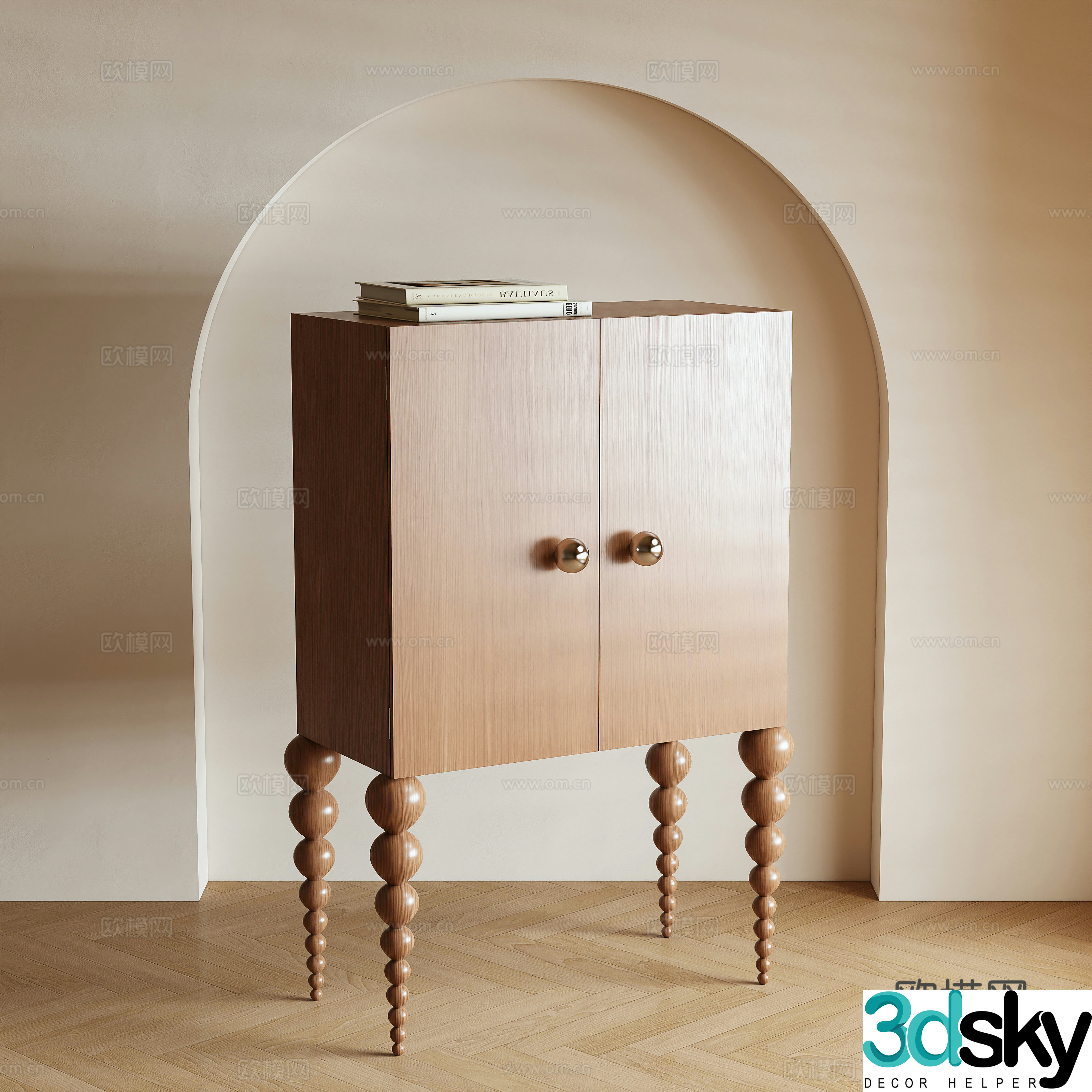 Log Wind Entrance Cabinet 3D Model