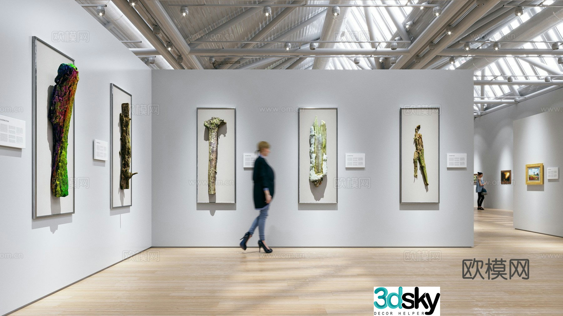 Art exhibition hall 3d model
