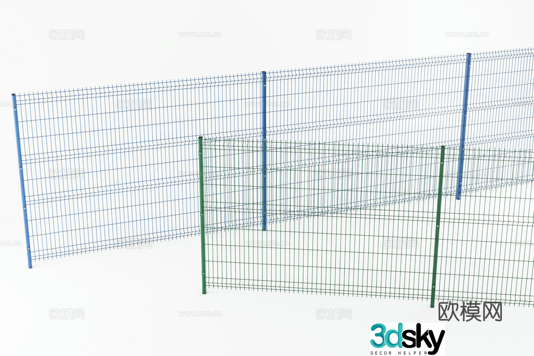 Railing Fence 3d Model