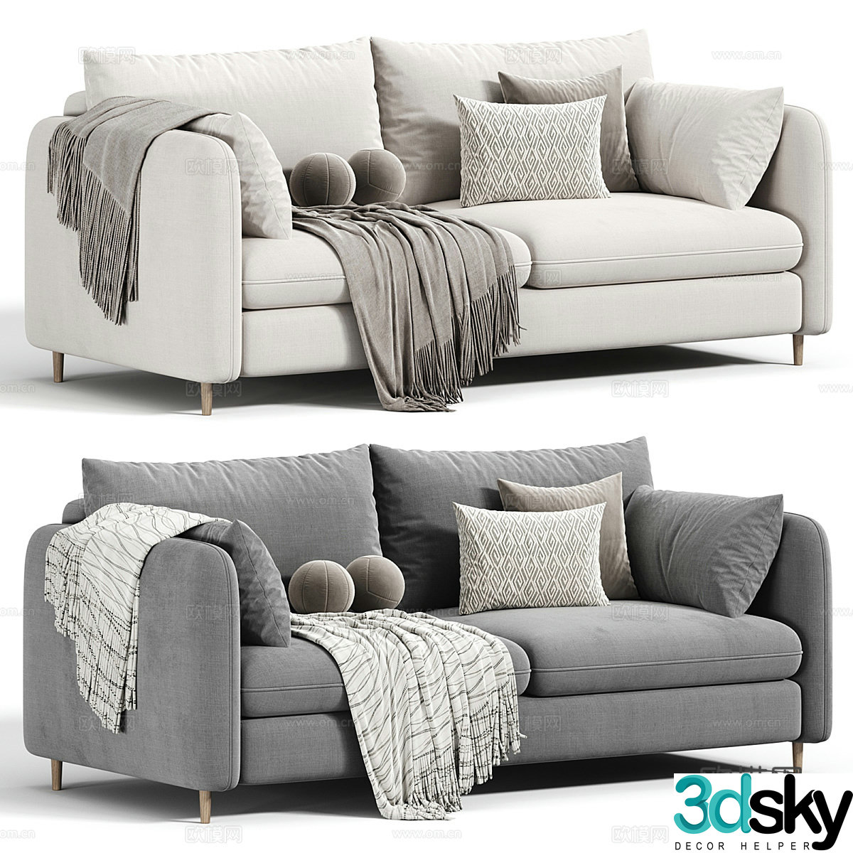 Modern Randi casual sofa 3d model