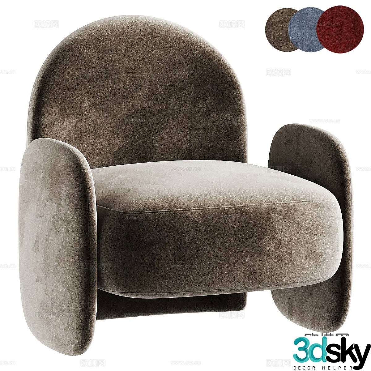 Modern Italian casual chair 3d model