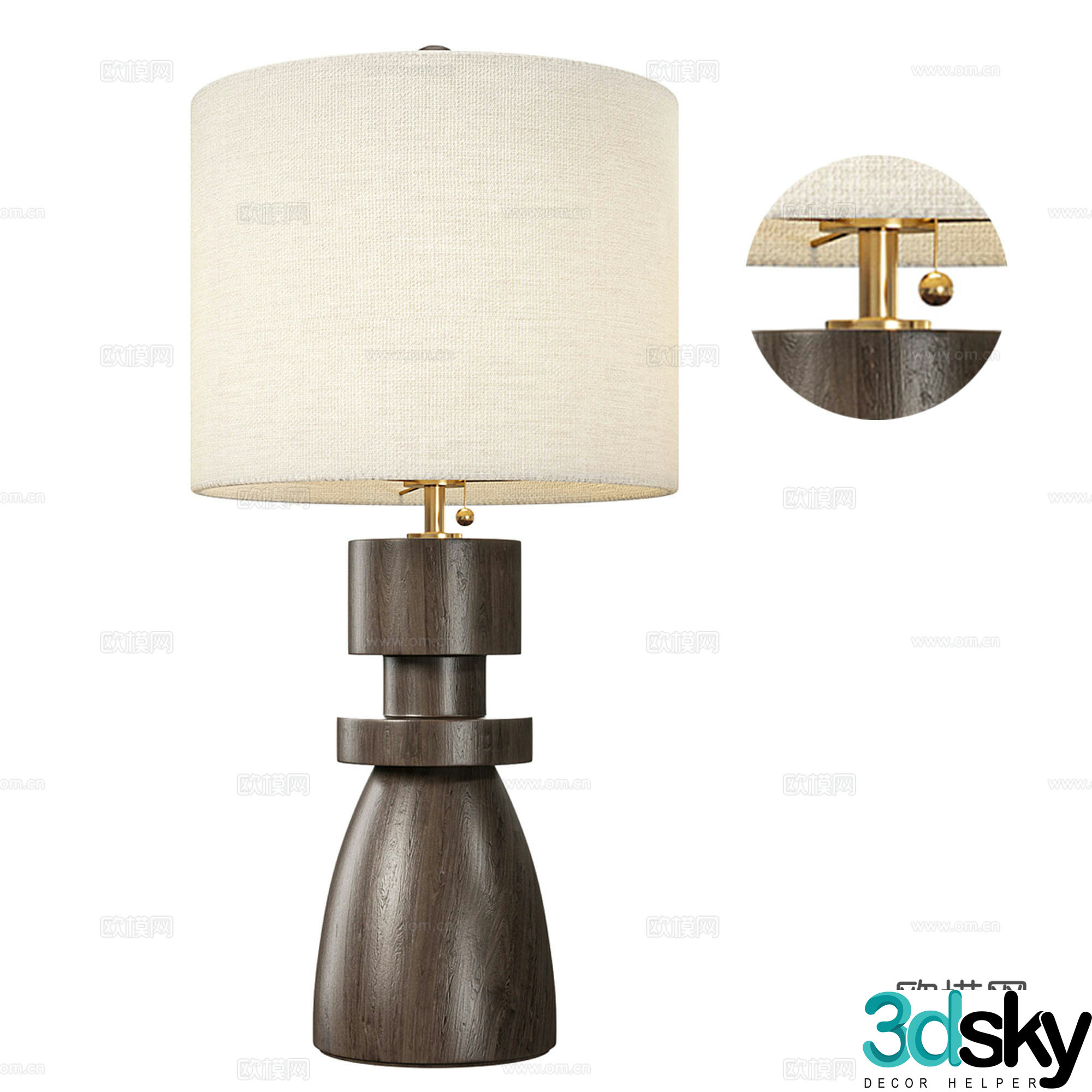 Modern light luxury desk lamp 3D model